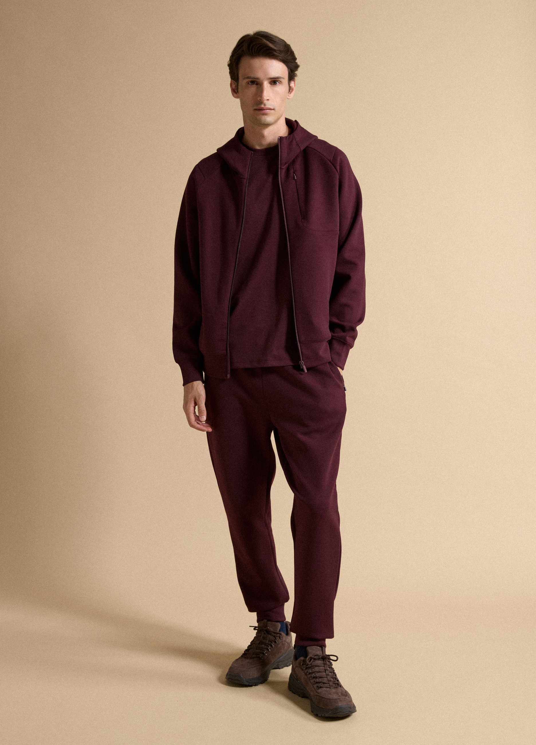 Piombo Tech, Jogger Rossi Regular Fit In Tessuto Elasticizzato Easy Dry, Uomo, Rosso, Taglia: M