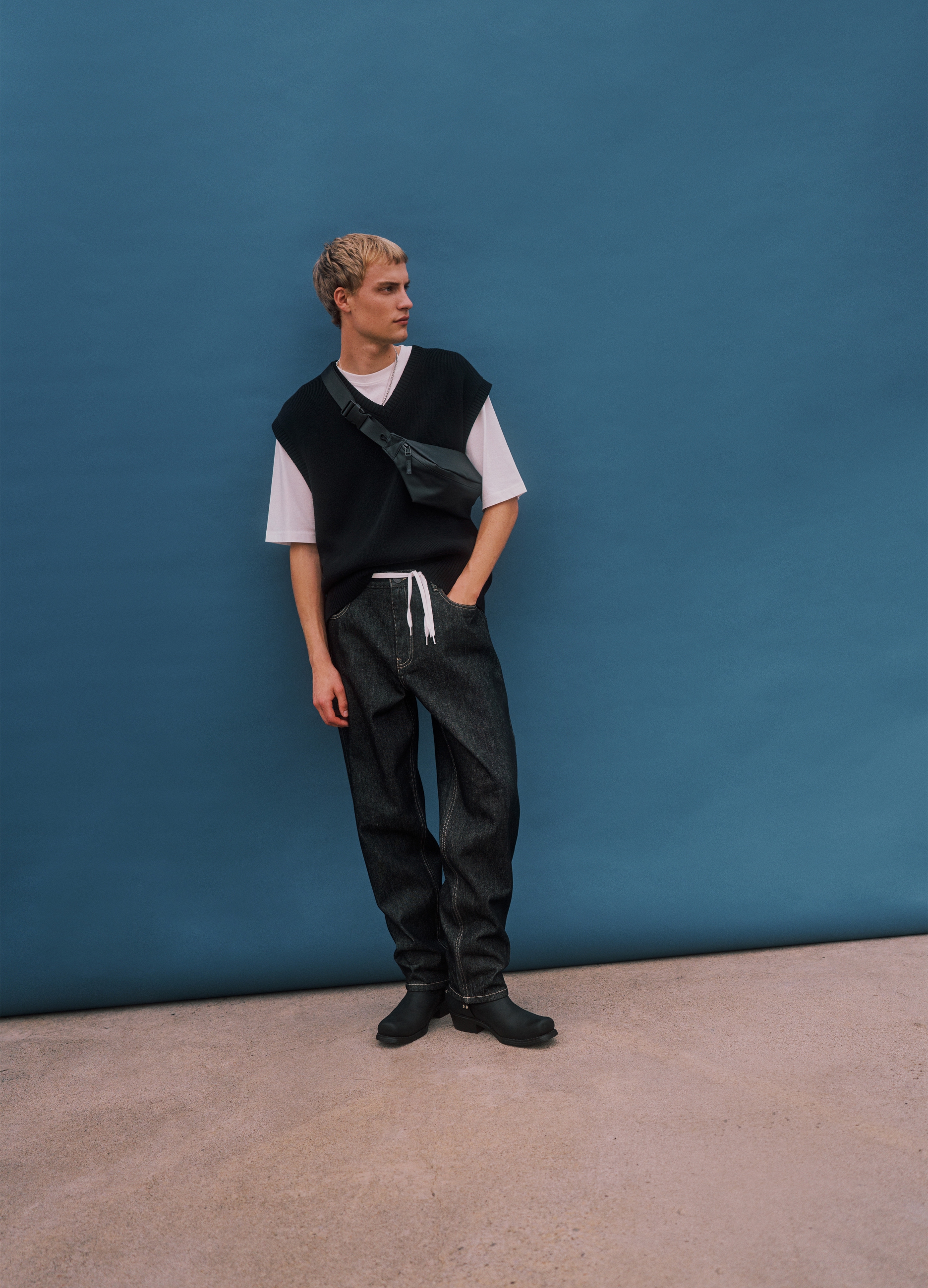 B.ANGEL, Chaleco Negro Regular Fit De Puro Algodón, Hombre, Gunmetal, Talla: XS