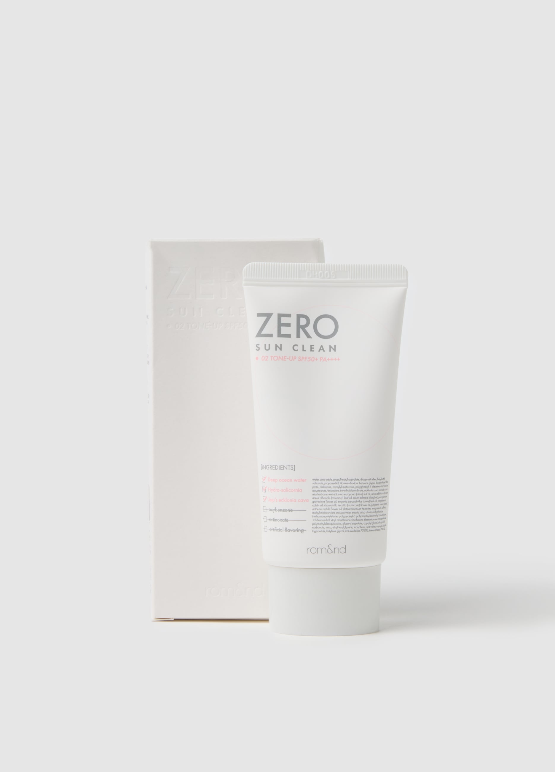 OVS, Rom&nd Zero Sun Clean 02 Tone Up Crema Solare - Make-up Coreano, Donna, Bianco, Taglia: FASUL