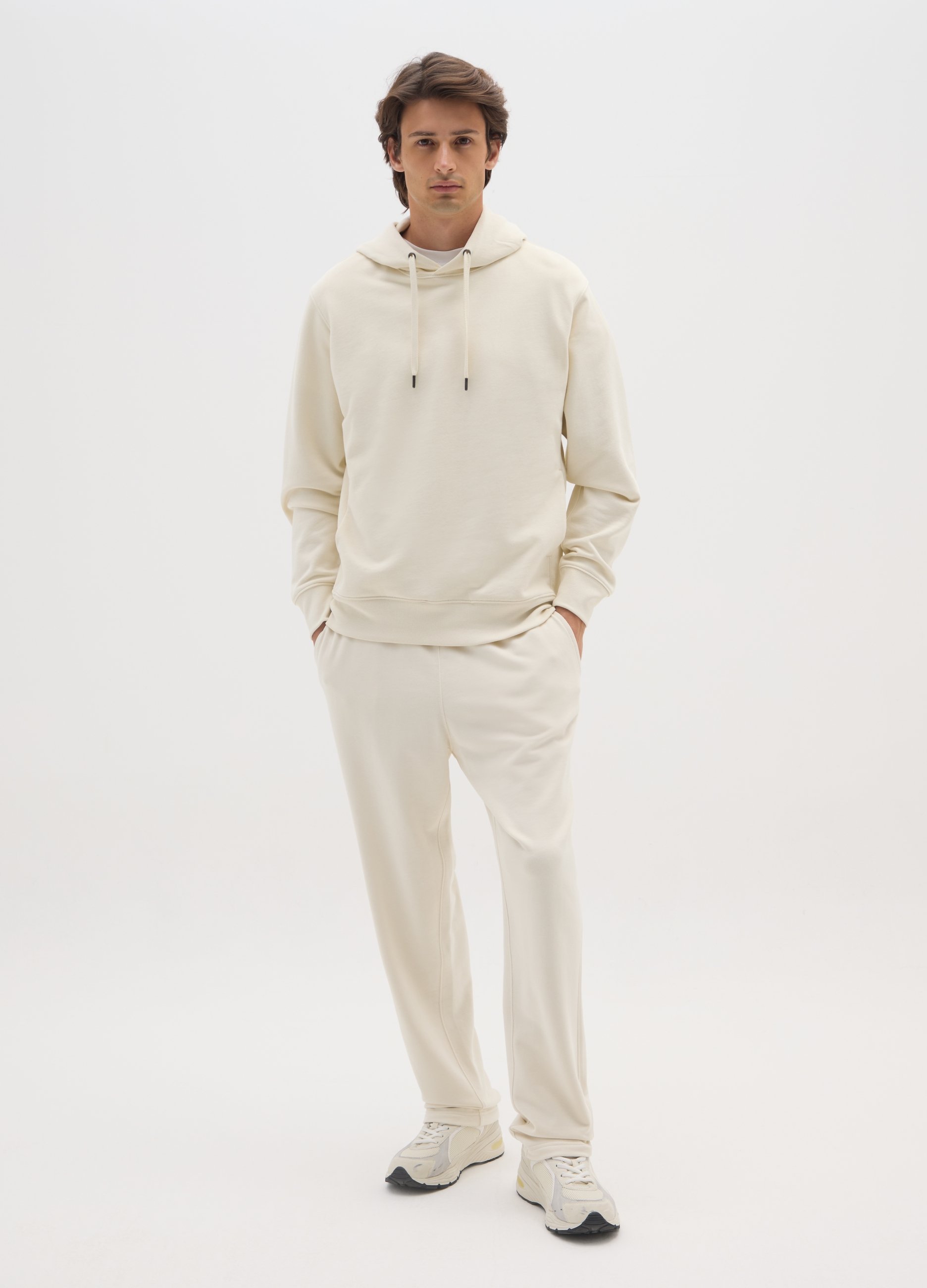 OVS, Pantaloni In Puro Cotone Beige Vestibilità Over, Uomo, Beige, Taglia: S