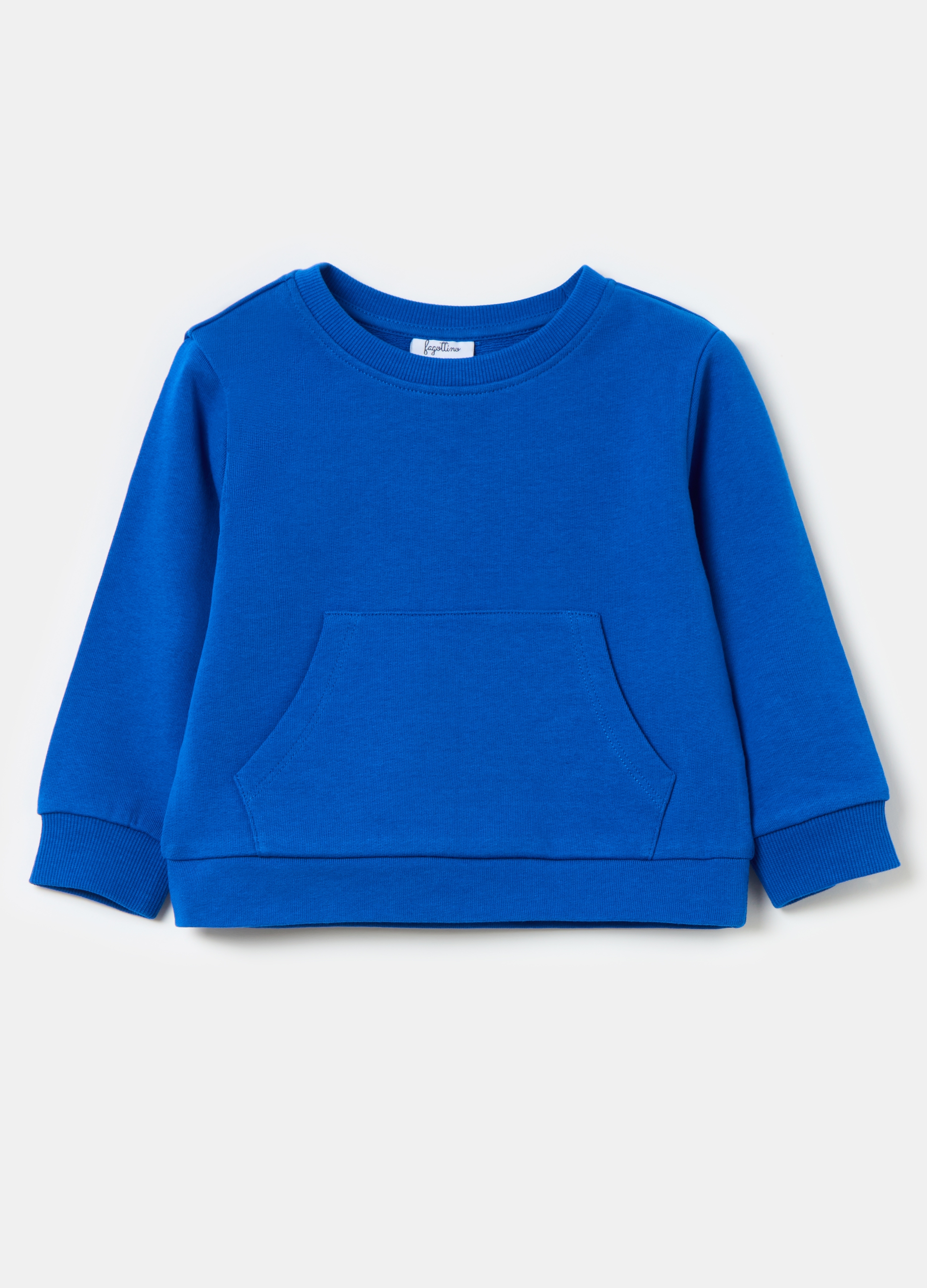 FAGOTTINO, Felpa In French Terry Con Tasca, Bambino, Blu, Taglia: 9-12