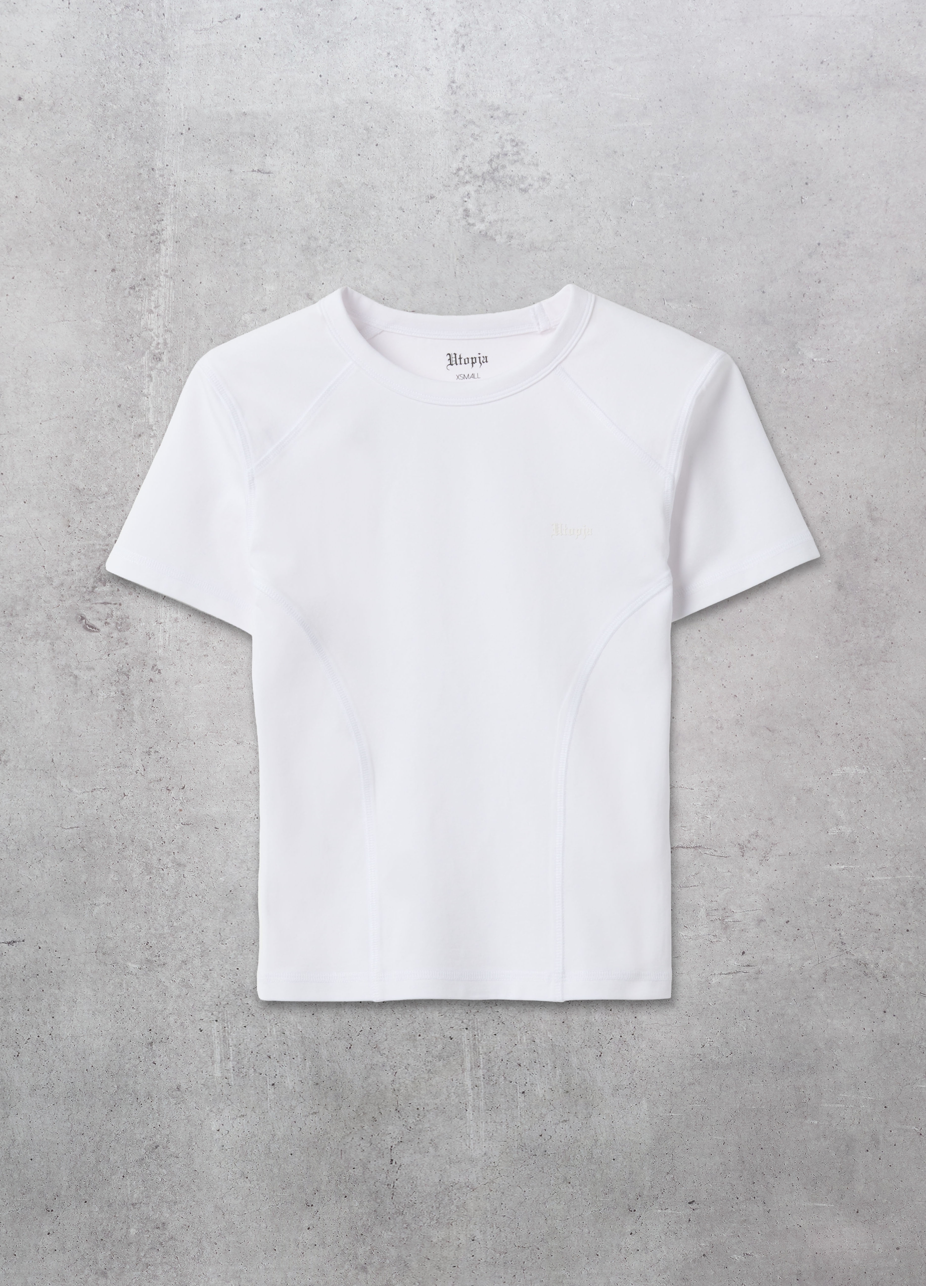 UTOPJA, Fitted Logo T-shirt White, Mujer, Blanco óptico, Talla: 34