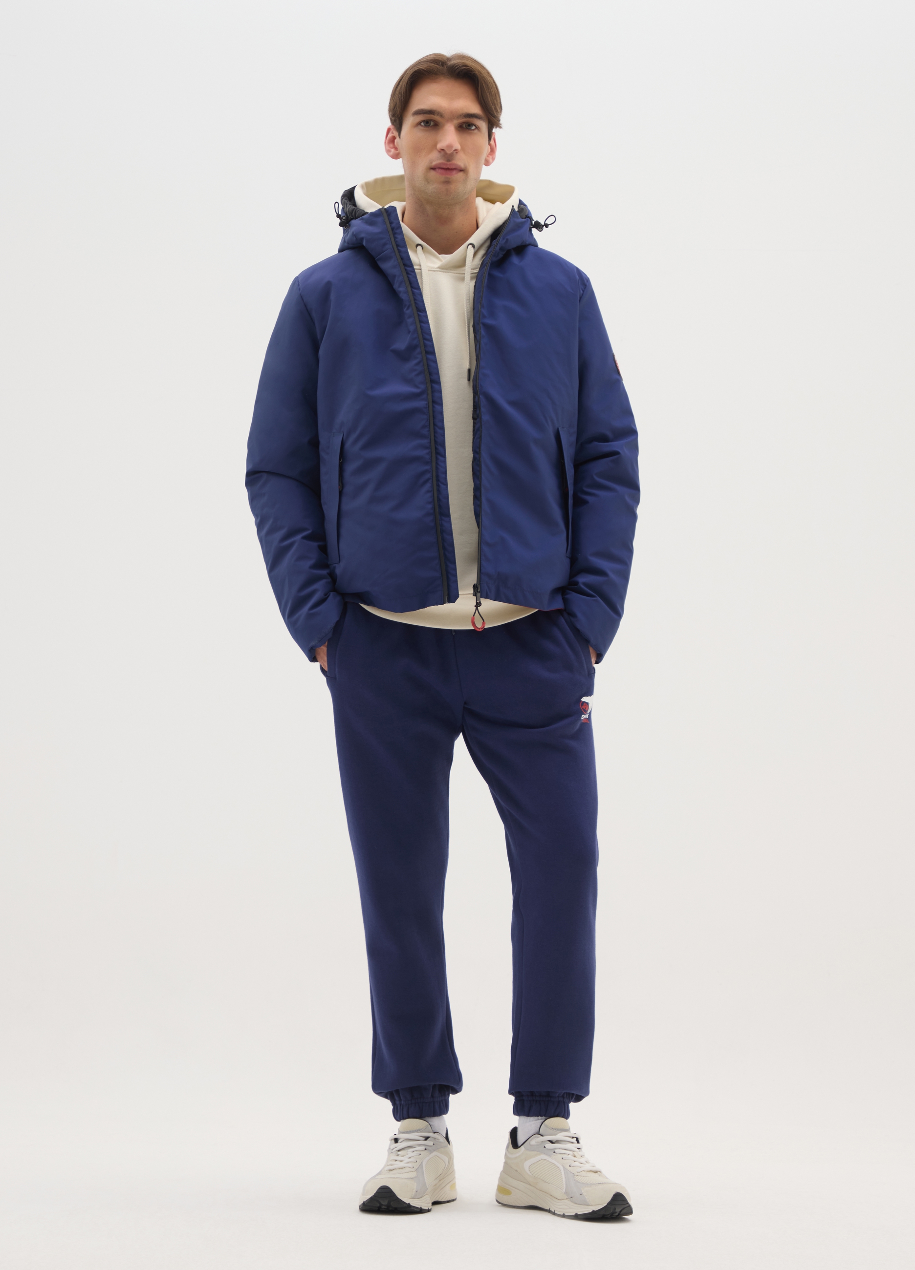 CANADA'S TRAIL, Pantaloni Jogger In Misto Cotone Blu, Uomo, Blu, Taglia: S
