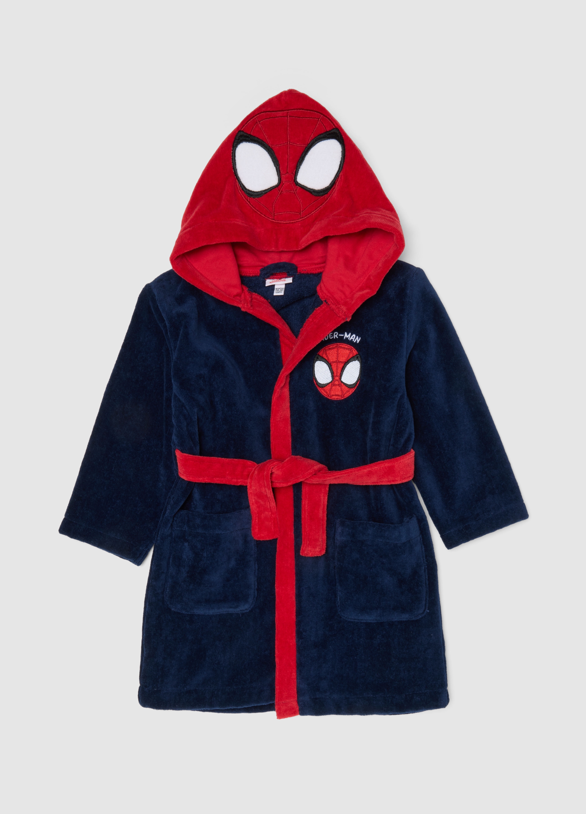 FAGOTTINO, Accappatoio In Puro Cotone Multicolor Da Neonato Con Design Spider-man, Bambino, Multicolor, Taglia: 24-30