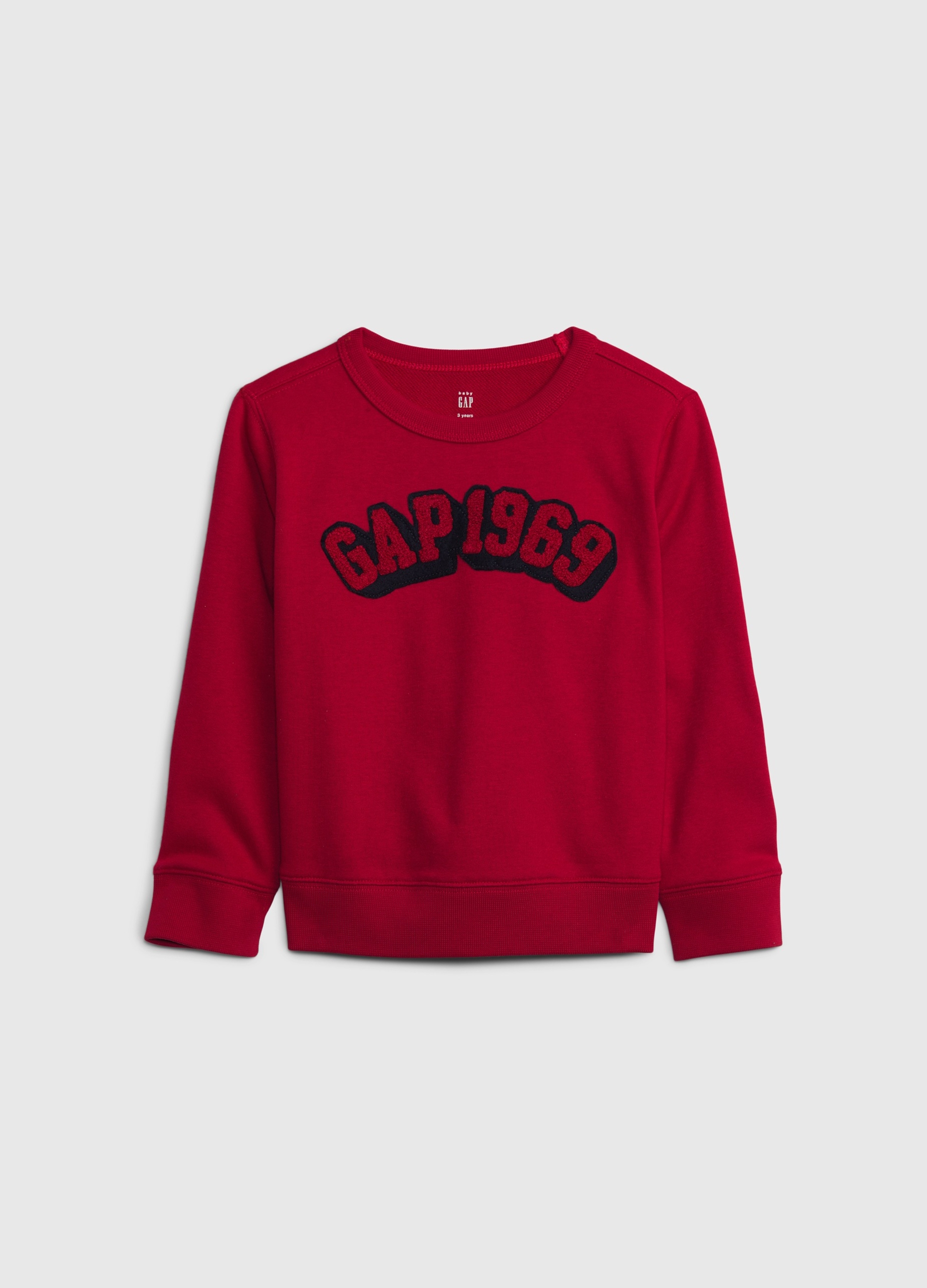 OVS, Felpa In French Terry Con Patch Logo, Unisex, Rosso, Taglia: 12-18M/74-79