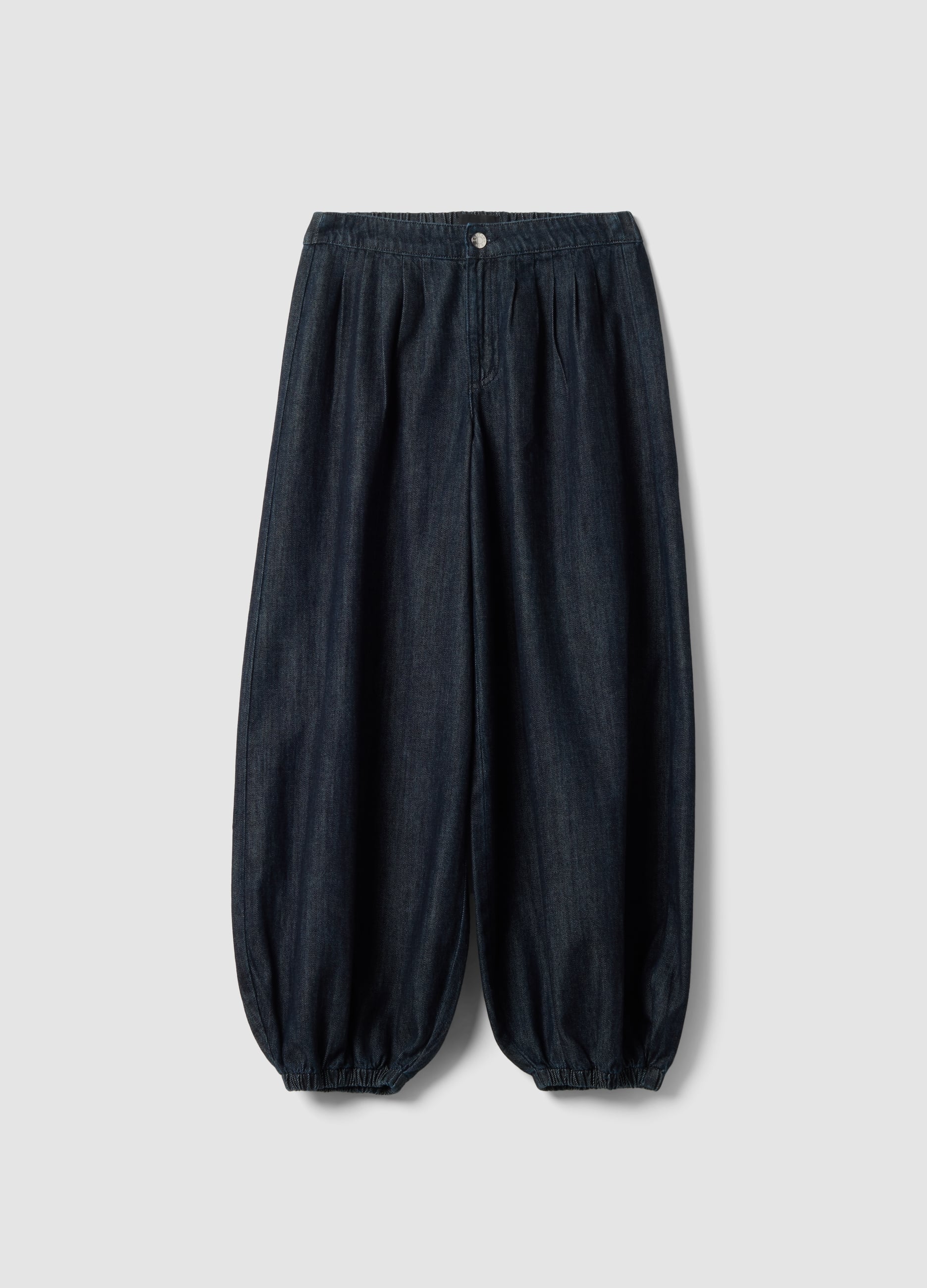 LES COPAINS, Jeans Denim Blu In Puro Cotone Balloon Fit, Donna, Denim, Taglia: S
