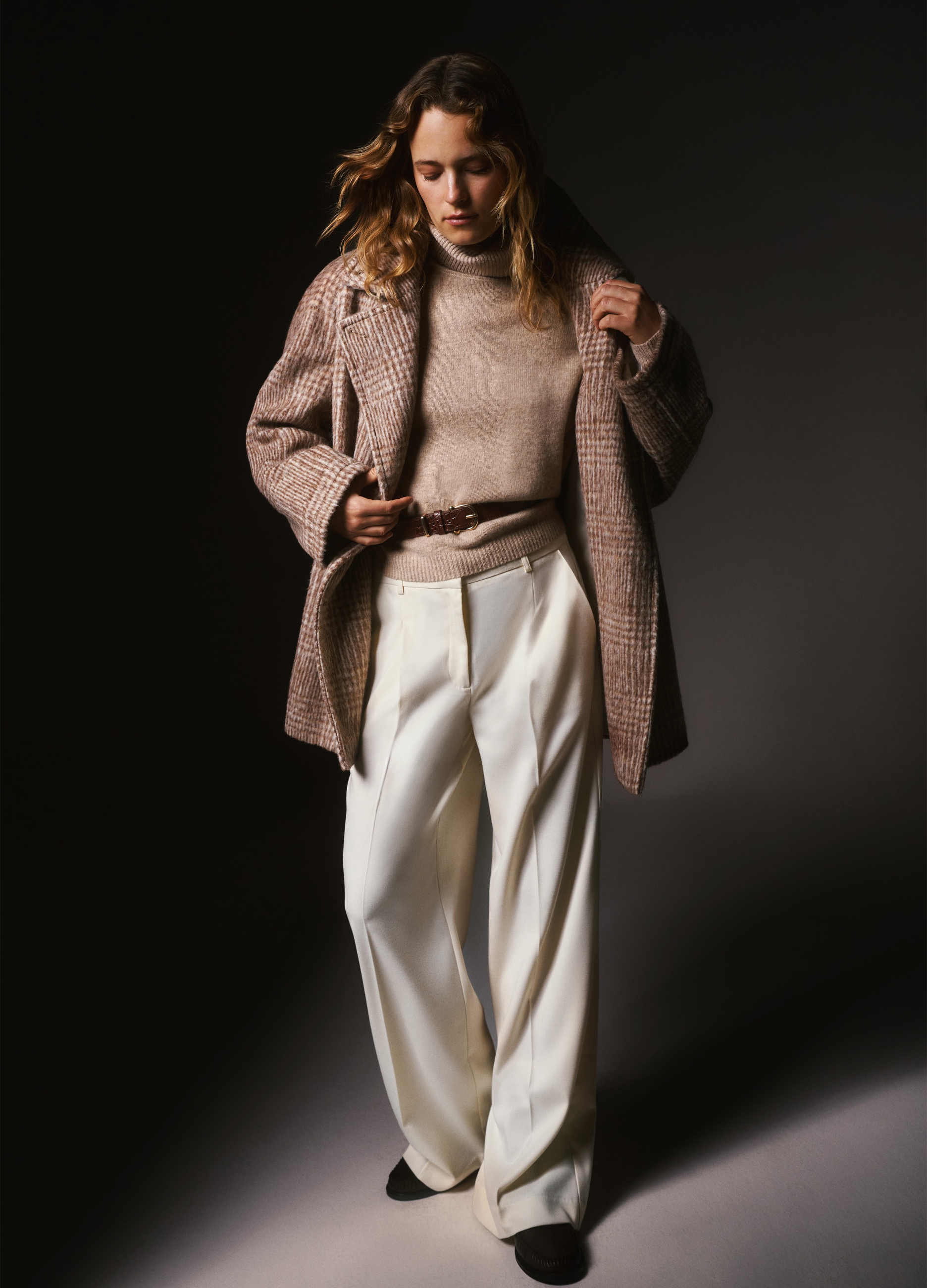 Piombo Contemporary, Pantaloni Beige Regular Fit, Donna, Beige, Taglia: 42