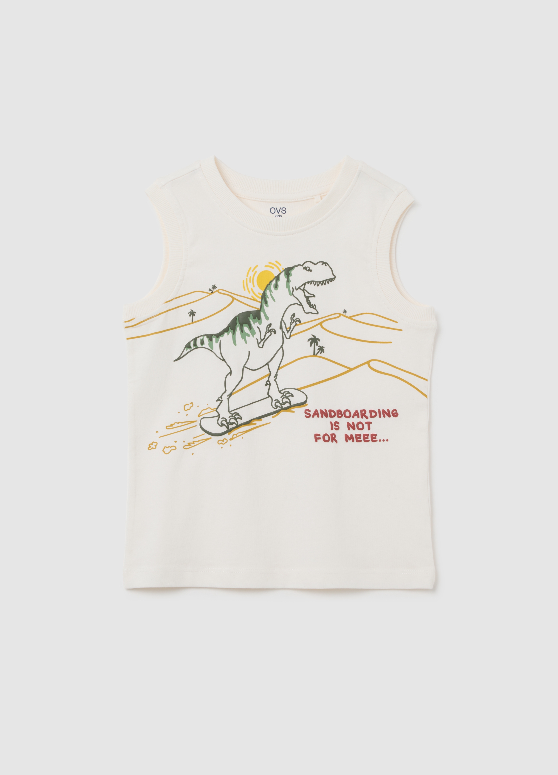 OVS, Canotta Da Bambino In Puro Cotone Bianca Regular Fit, Bianco, Taglia: 6-7