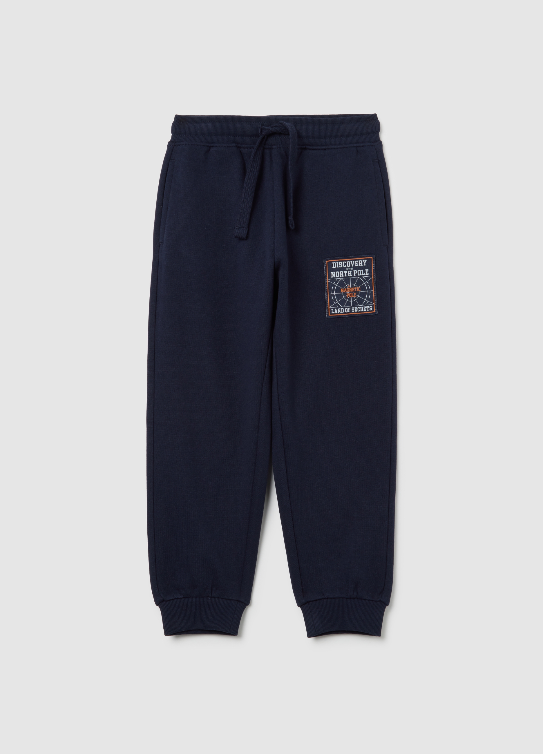 OVS KIDS, Pantalones De Niño En Algodón Puro Azul Ajuste Regular, Niño, Azul marino, Talla: 6-7