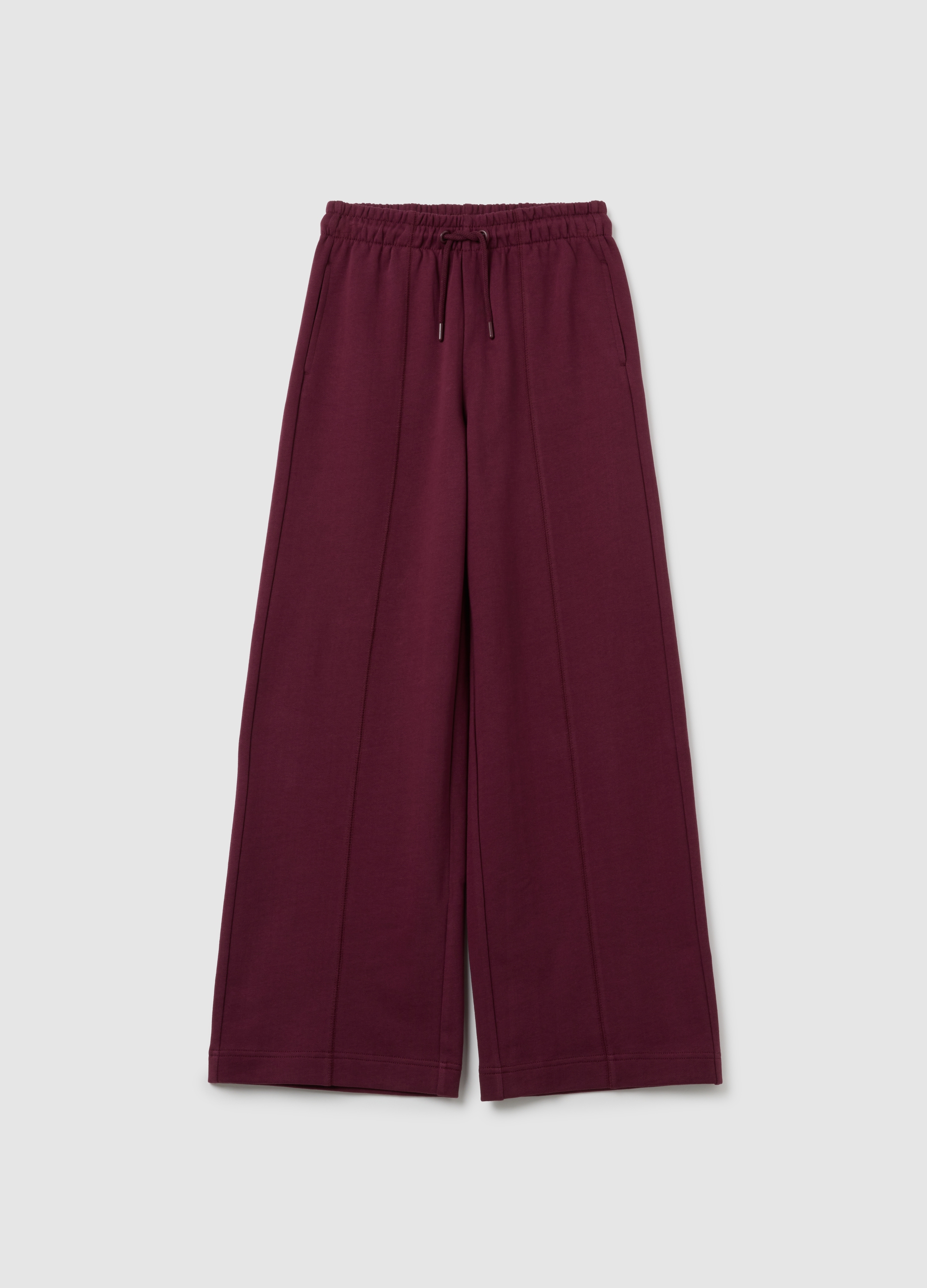 Pantalones De Niña En Algodón Puro Violeta Corte Regular, Niña, Malva, Talla: 13-14