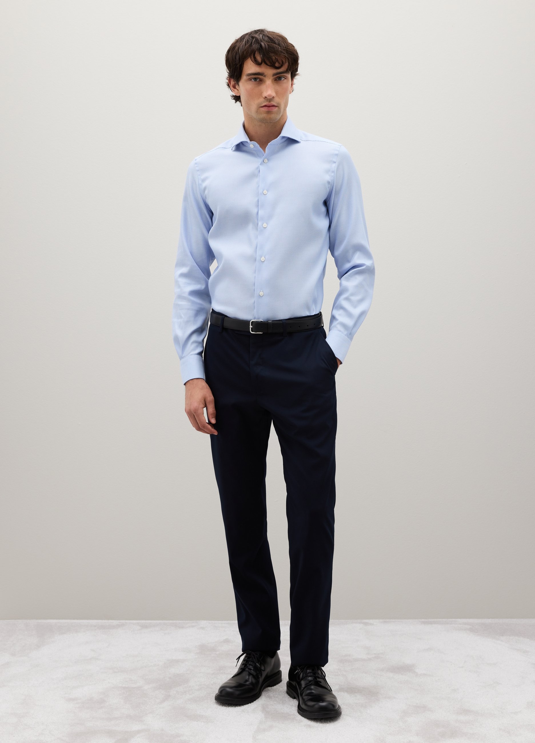 OVS, Camisa Azul De Manga Larga En Algodón, Hombre, Denim, Talla: 42