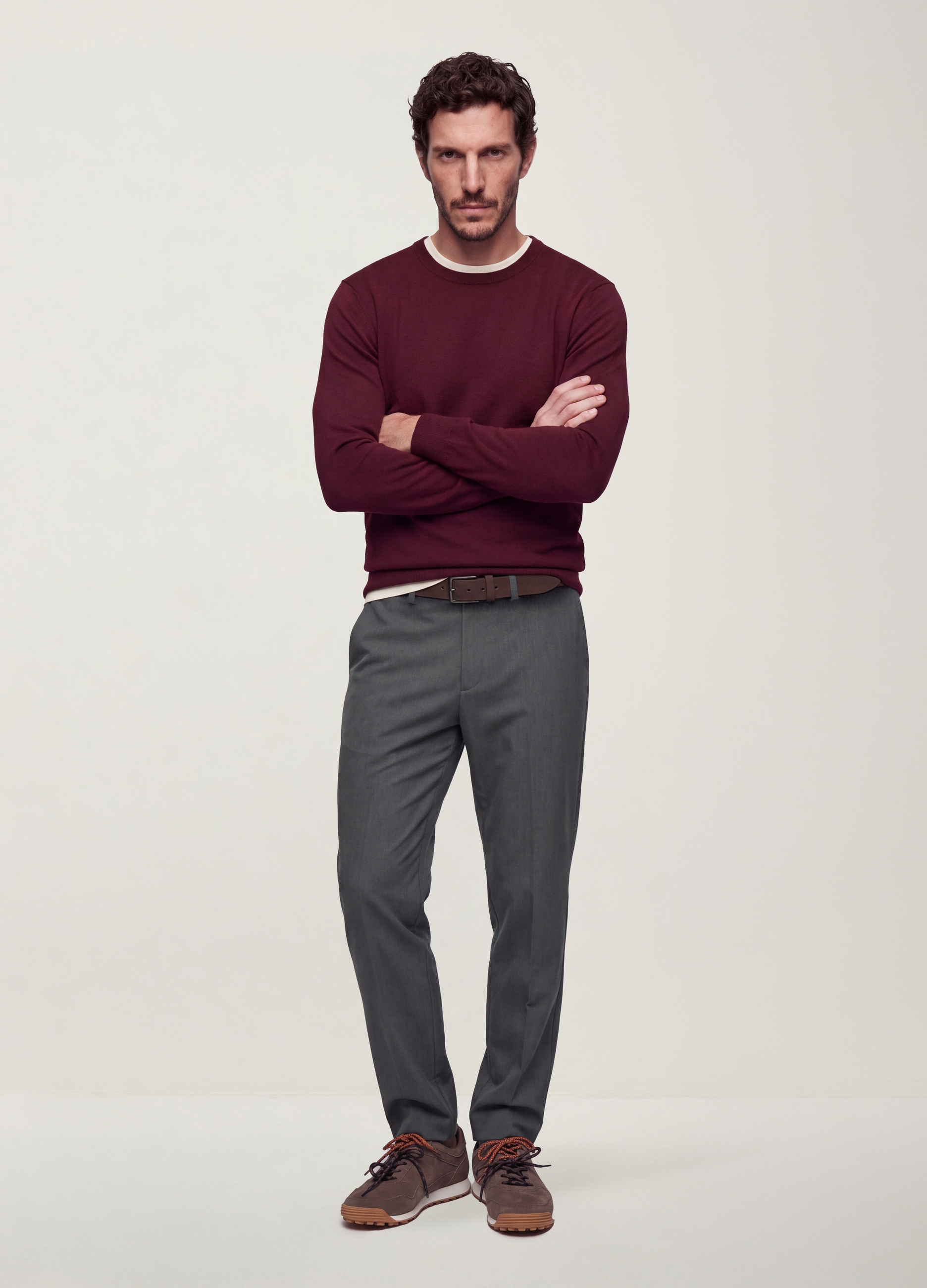 OVS, Pantaloni Chino Grigi In Twill Di Viscosa Elasticizzata Slim Fit, Uomo, Grigio, Taglia: 54