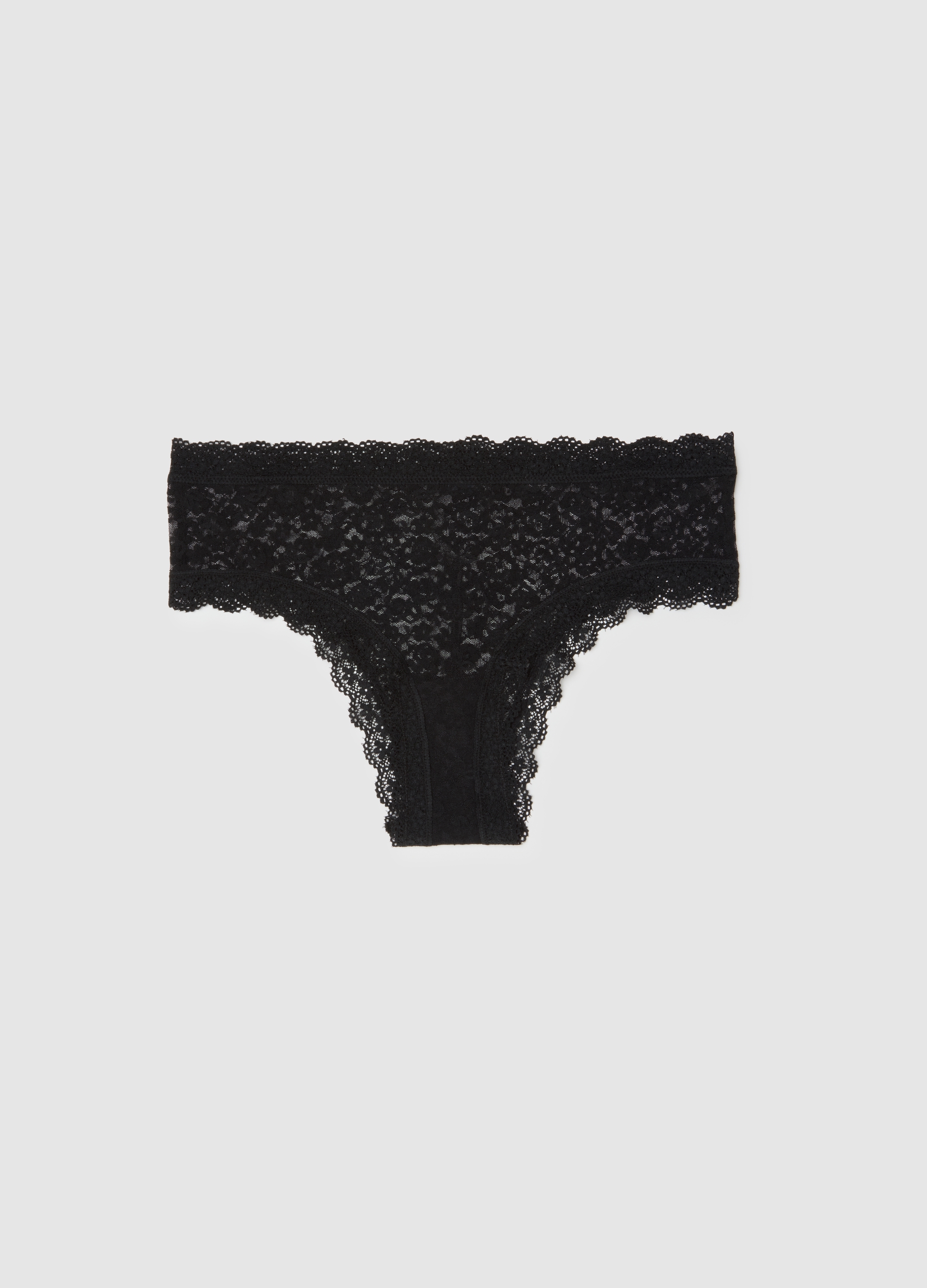 Bragas De Encaje Elástico Negras, Mujer, Gunmetal, Talla: 2