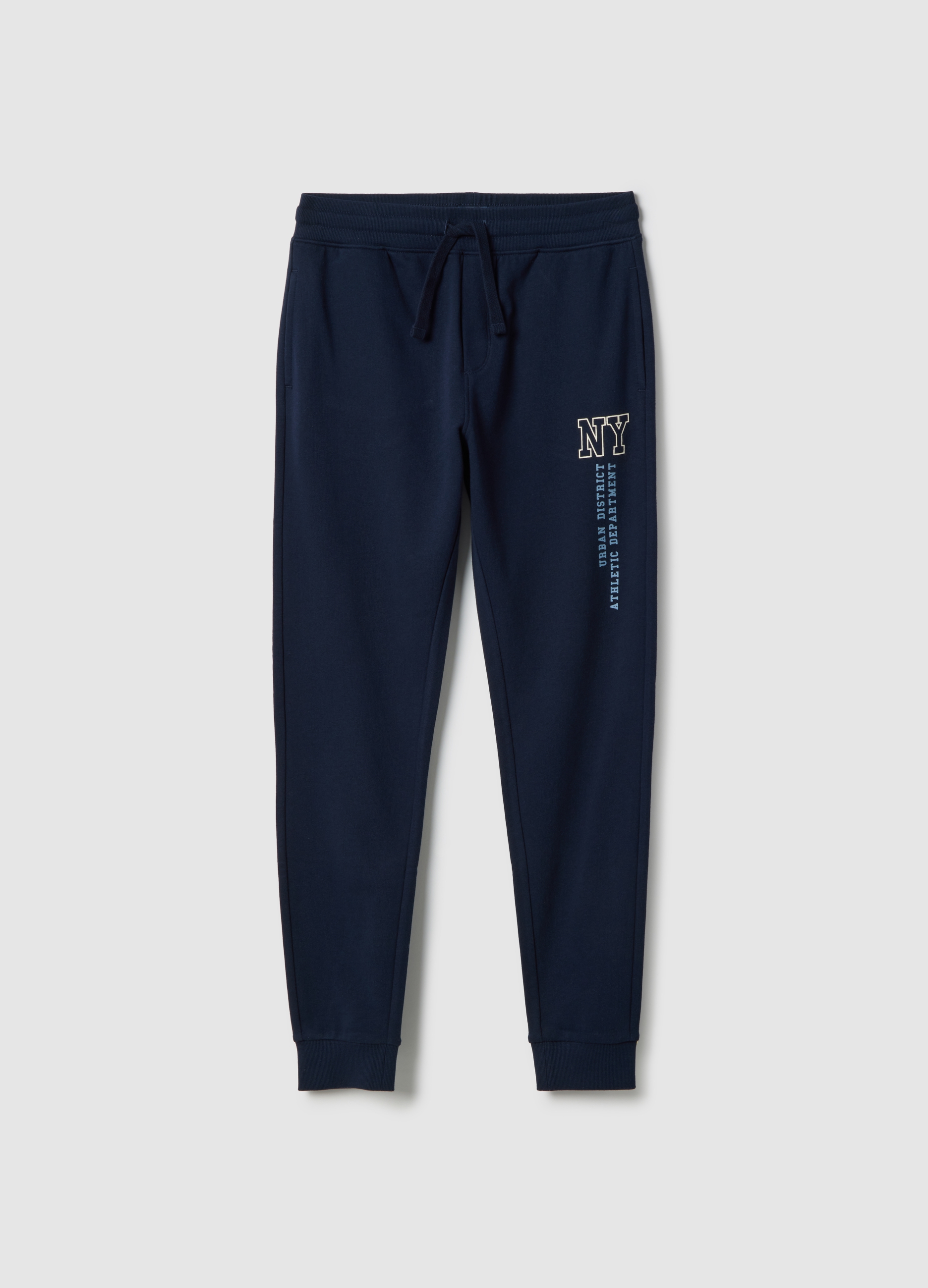 OVS KIDS, Jogger Azul De Algodón Puro Para Niños Fit Regular, Niño, Azul oscuro, Talla: 12-13