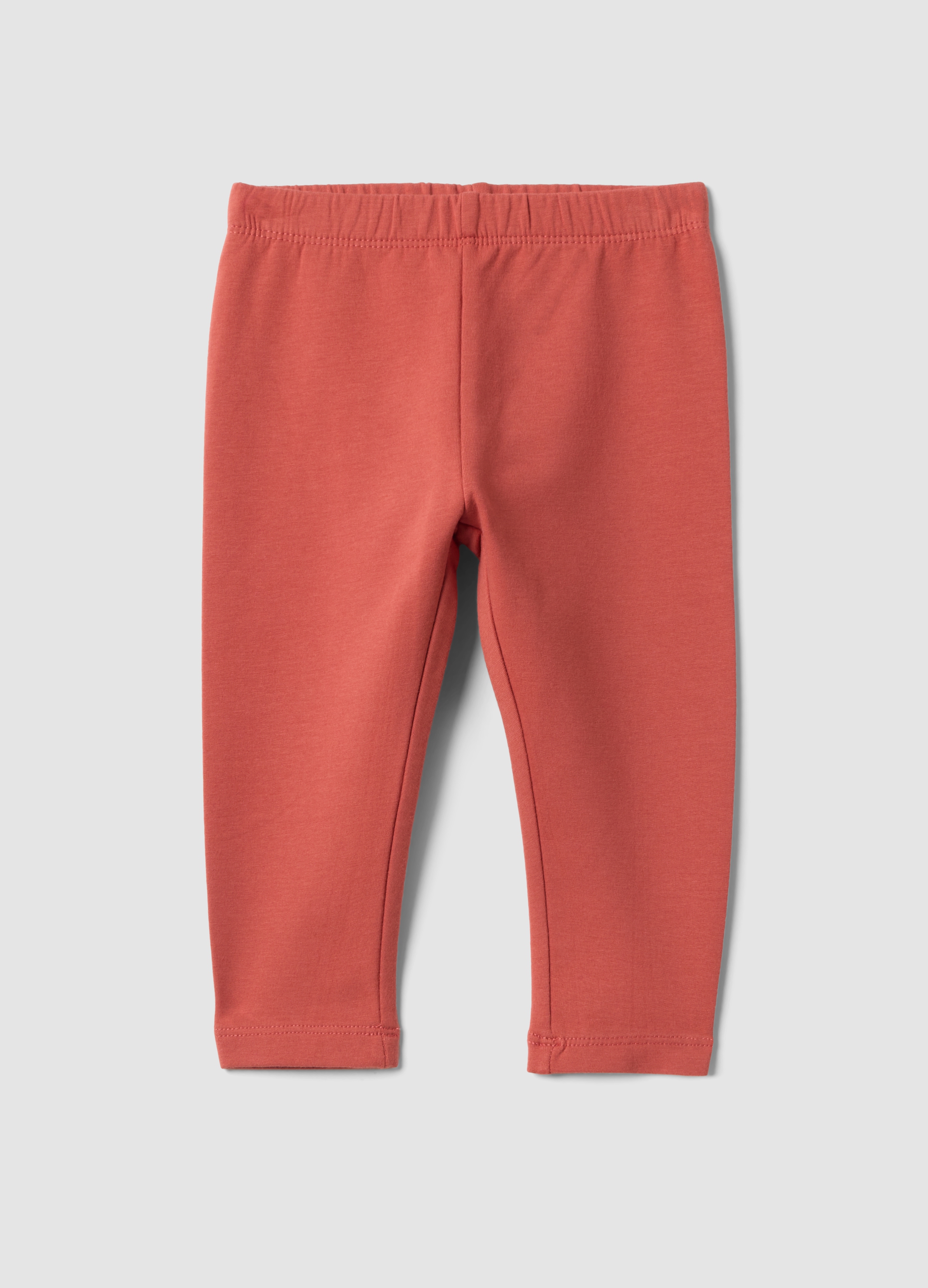 FAGOTTINO, Leggings Rossi In Cotone Organico Elasticizzato Regular Fit, Bambina, Rosso, Taglia: 9-12