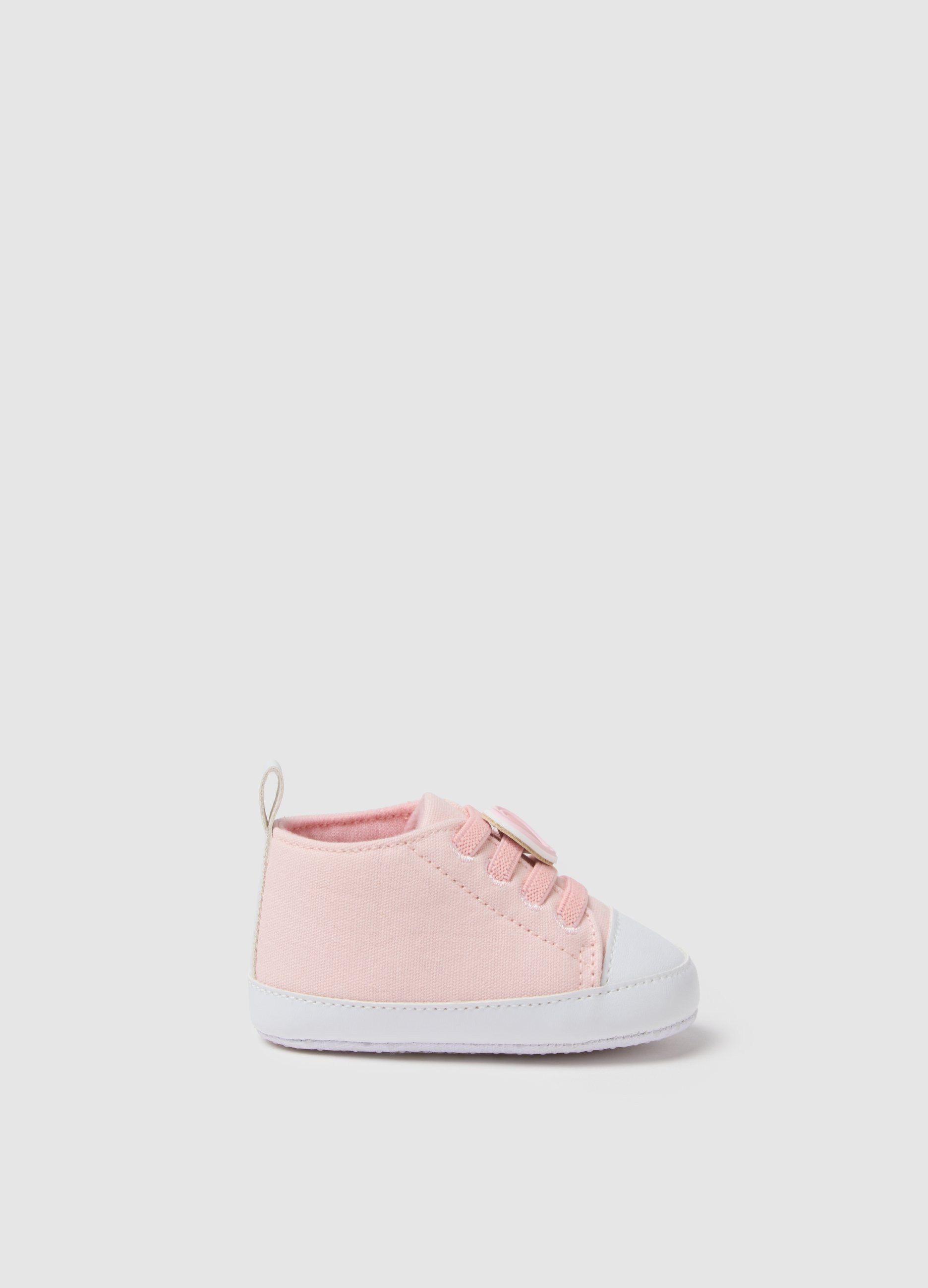 FAGOTTINO, Scarpine Rosa In Tela Per Neonata, Bebé Niña, Blanco/rosa, Talla: 19