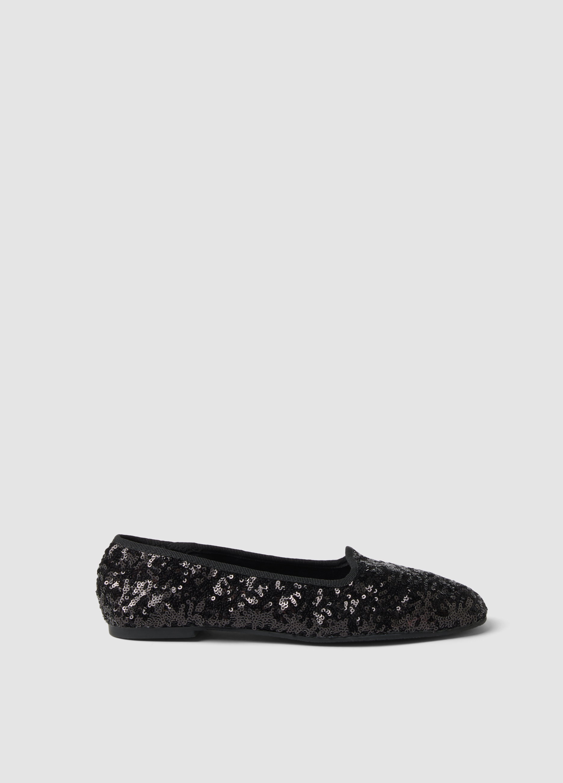 Piombo Contemporary, Friulane Nere Con Paillettes, Donna, Nero, Taglia: 39