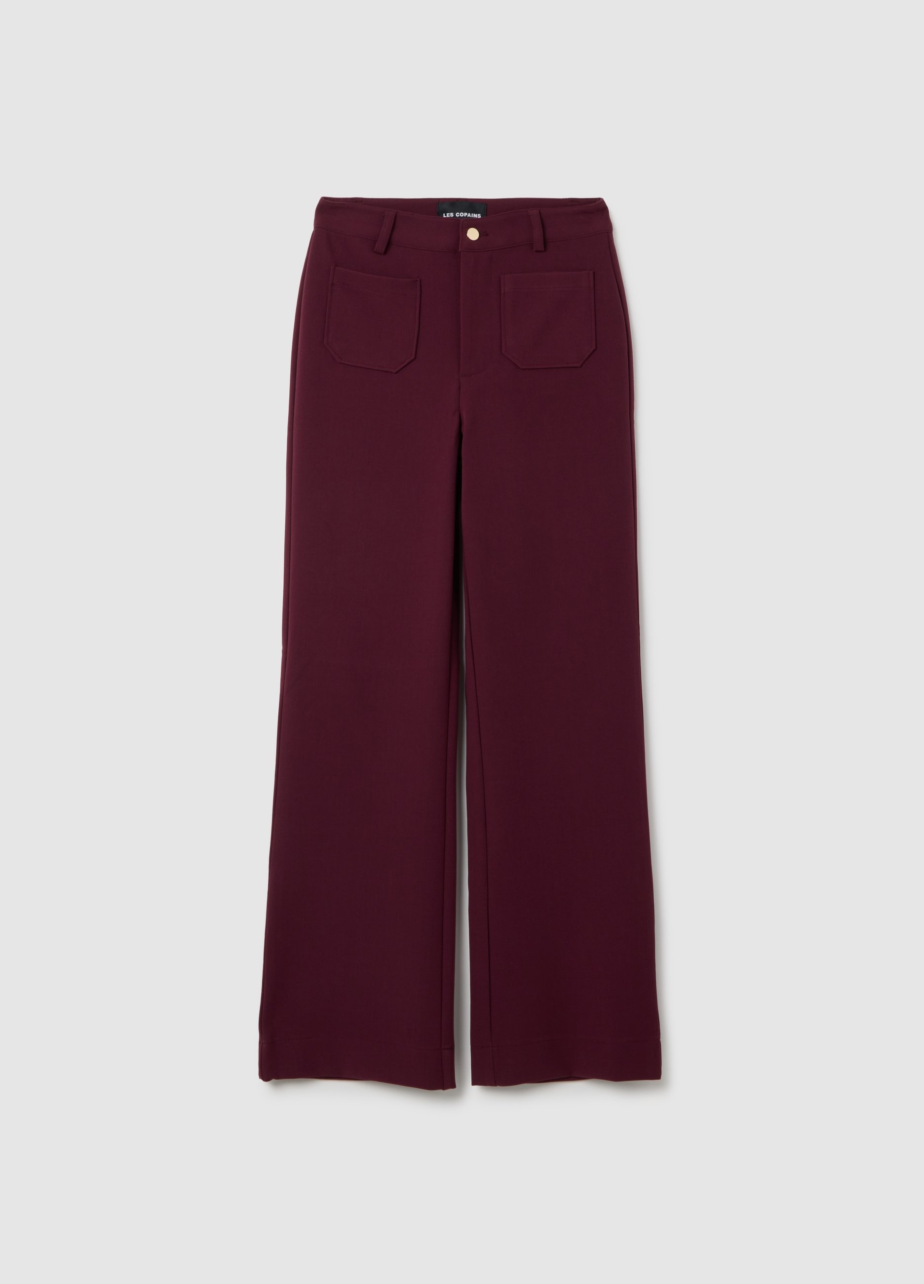 OVS, Pantalones Morados De Pierna Ancha, Mujer, Morado oscuro, Talla: 44