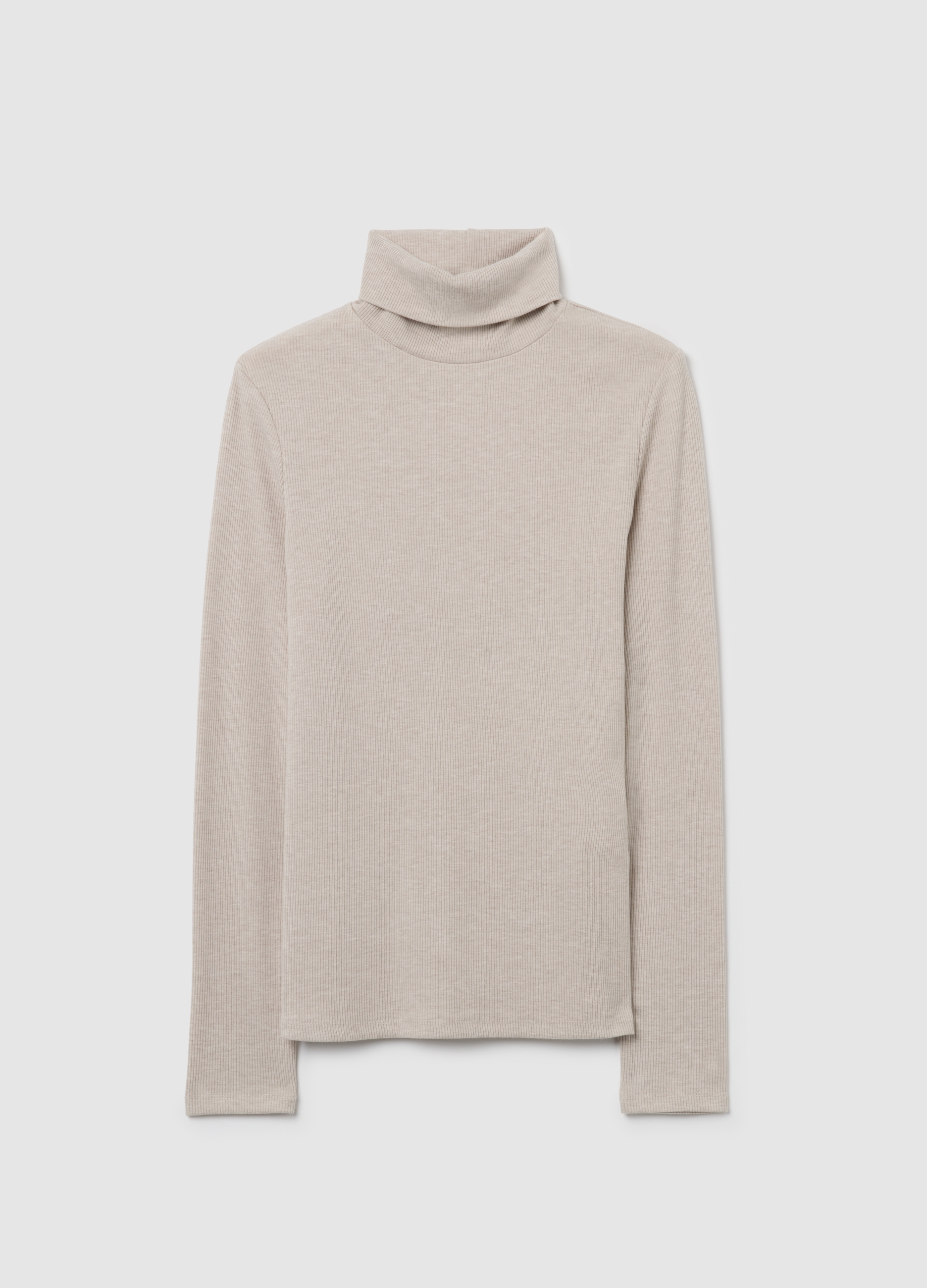 Piombo Contemporary, Jersey Beige De Manga Larga, Mujer, Beige Jaspeado, Talla: 42