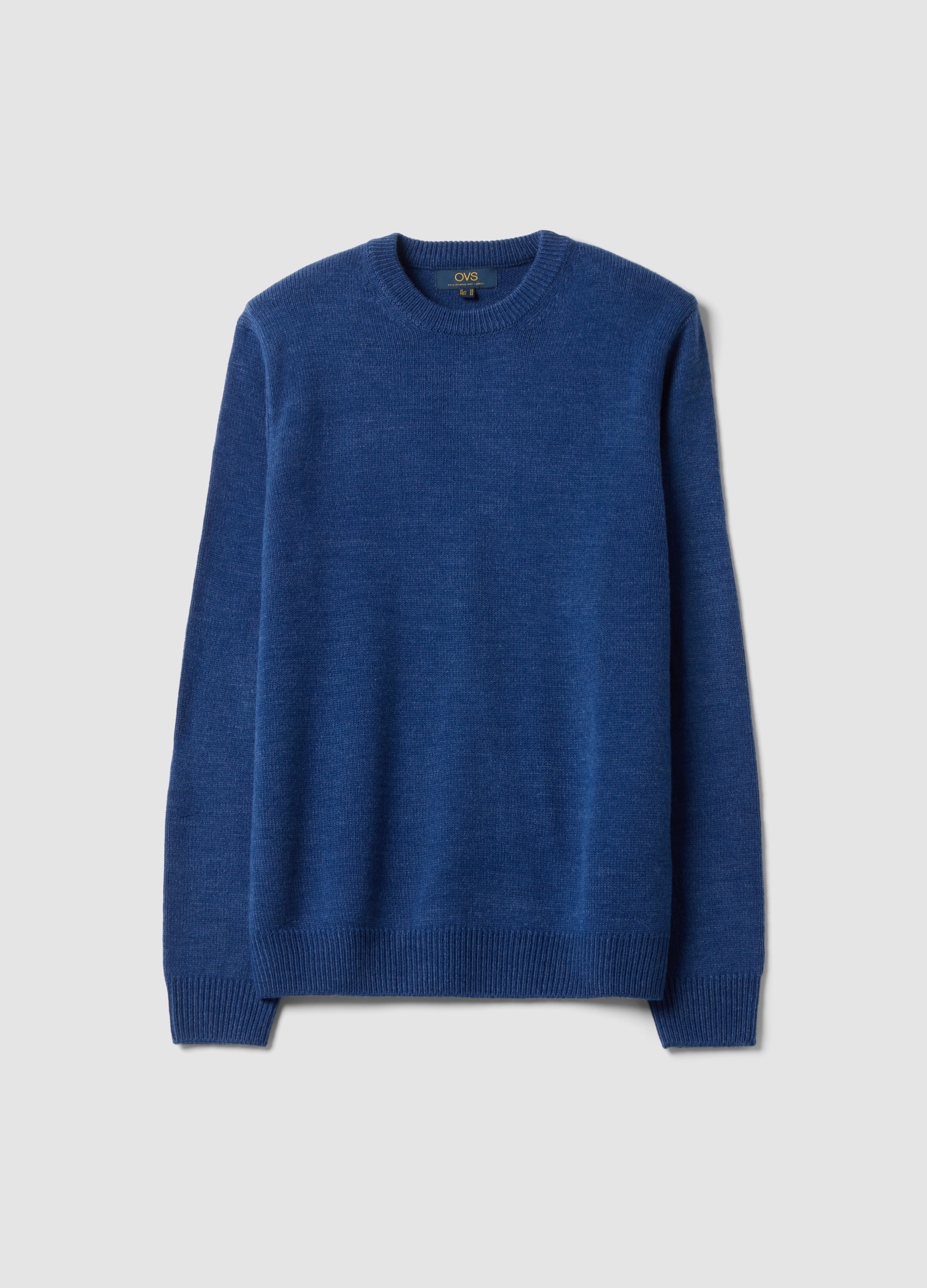 OVS, Maglia Blu Girocollo In Jersey Knit Regular Fit, Uomo, Blu, Taglia: XXL