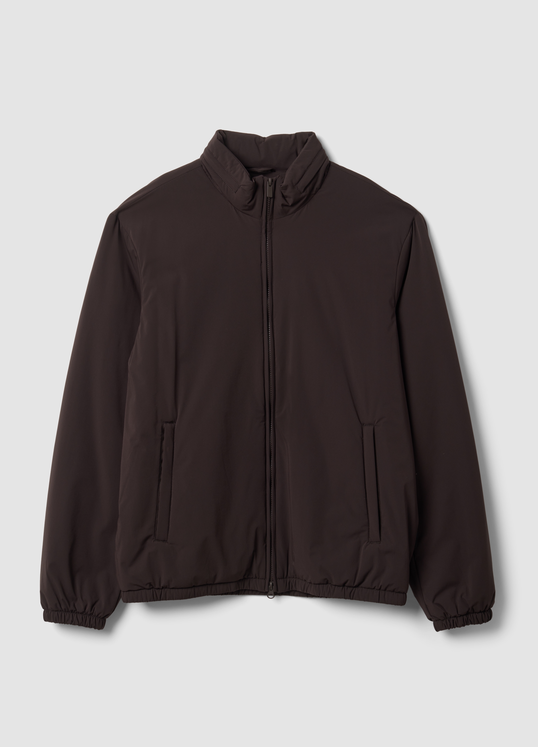 Piombo Tech, Giacca Marrone Imbottita In Tessuto Elasticizzato Regular Fit, Uomo, Marrone, Taglia: L