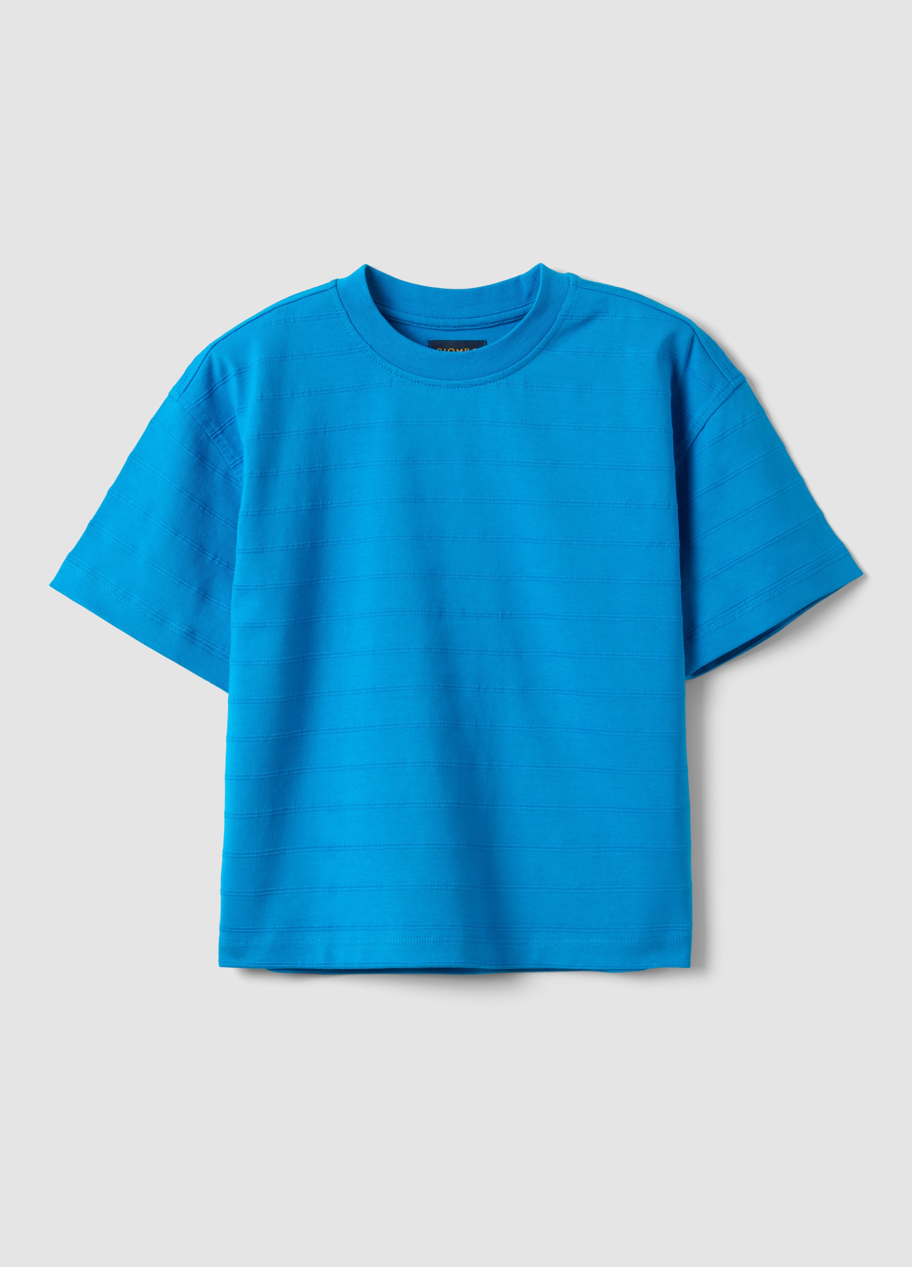 PIOMBO KIDS, Camiseta Azul De Algodón Puro Para Niños, Ajuste Regular, Niño, Azul Cielo, Talla: 12
