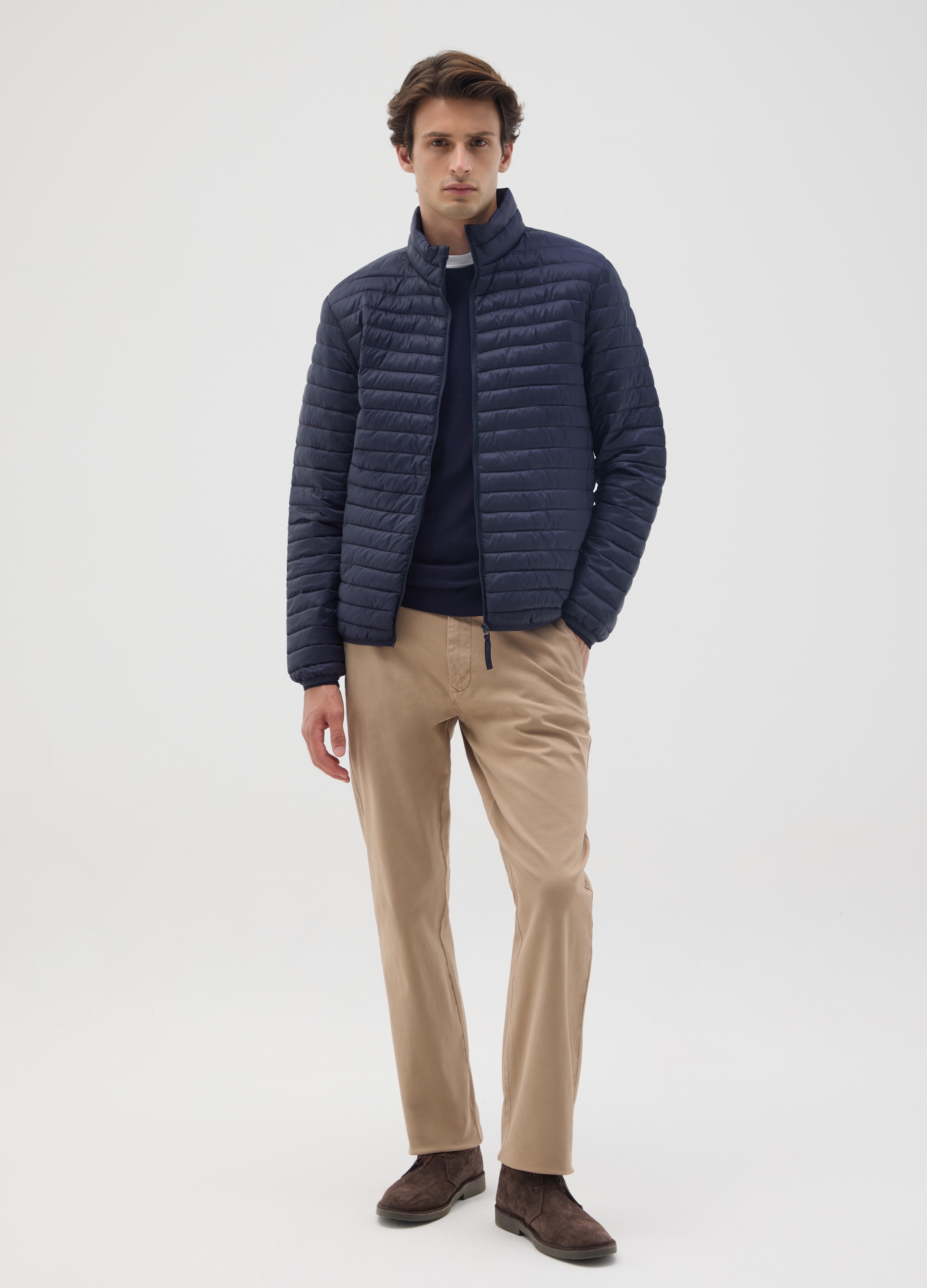 OVS, Giacca In Tessuto Blu Regular Fit, Mann, Dunkelblau, Größe: S