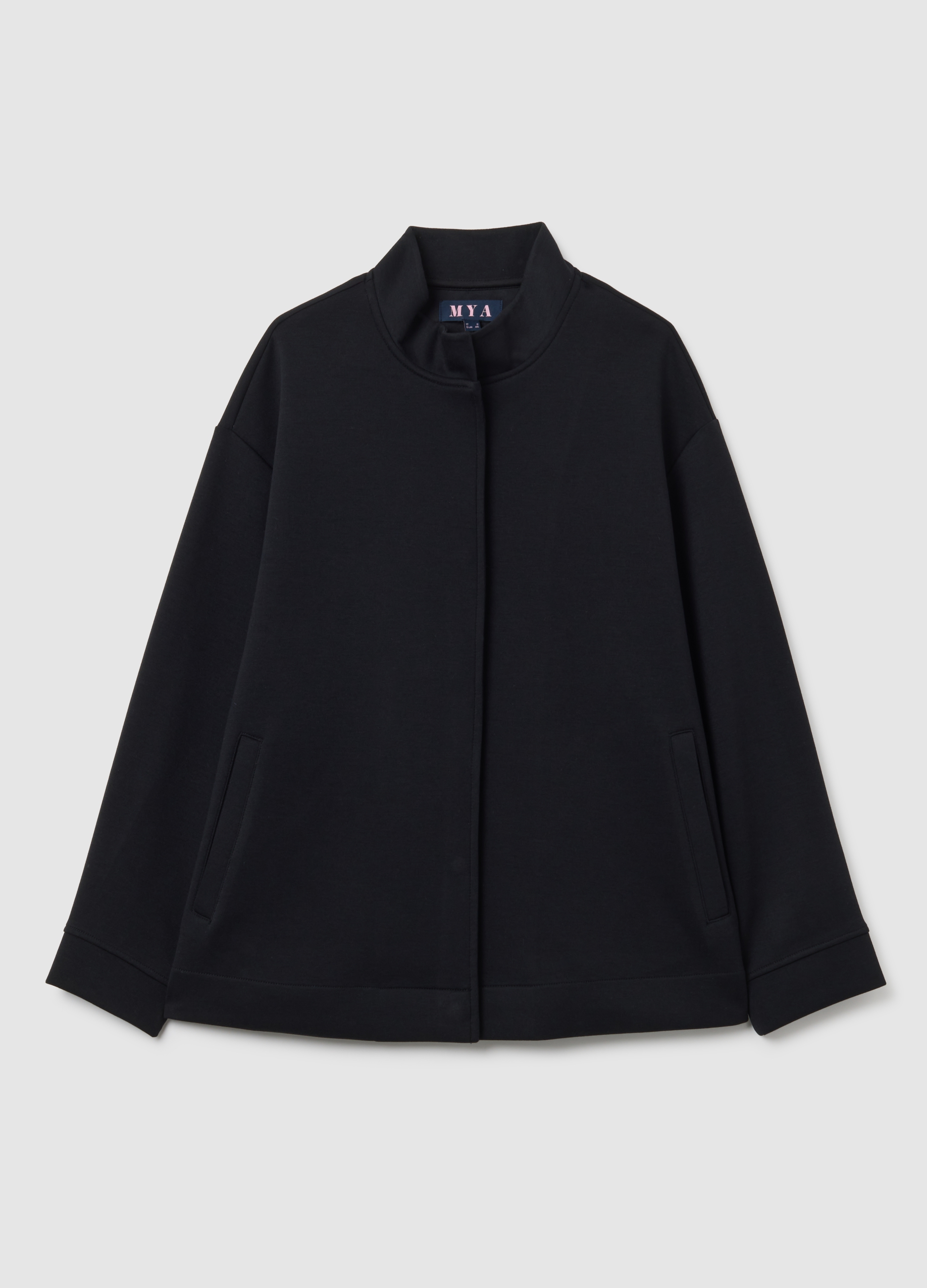 Chaqueta Negra De Ajuste Regular En Mezcla, Mujer, Gunmetal, Talla: S