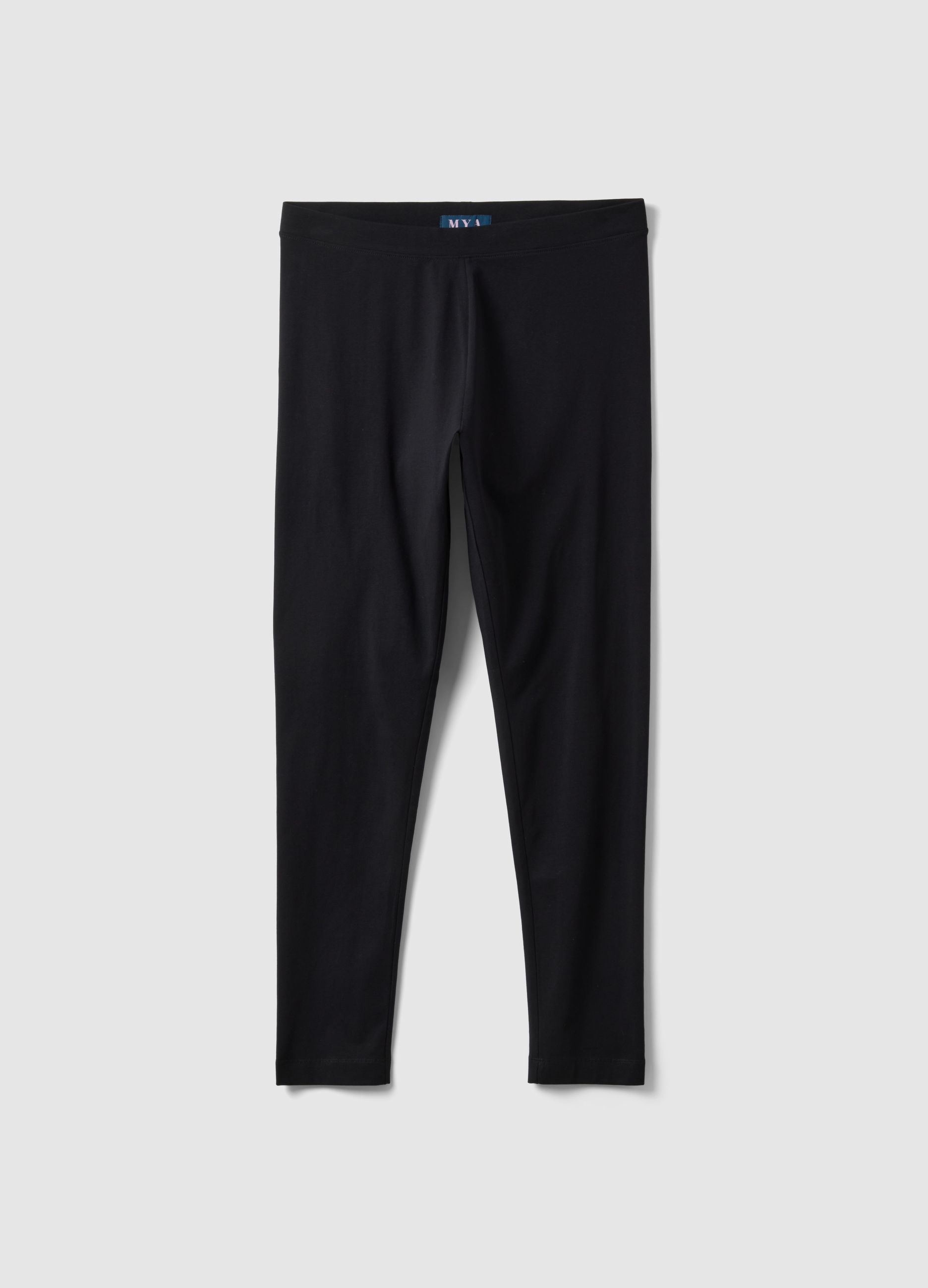 Leggings Skinny Fit Neri In Cotone Elasticizzato, Mujer, Estampado Negro 1, Talla: XL