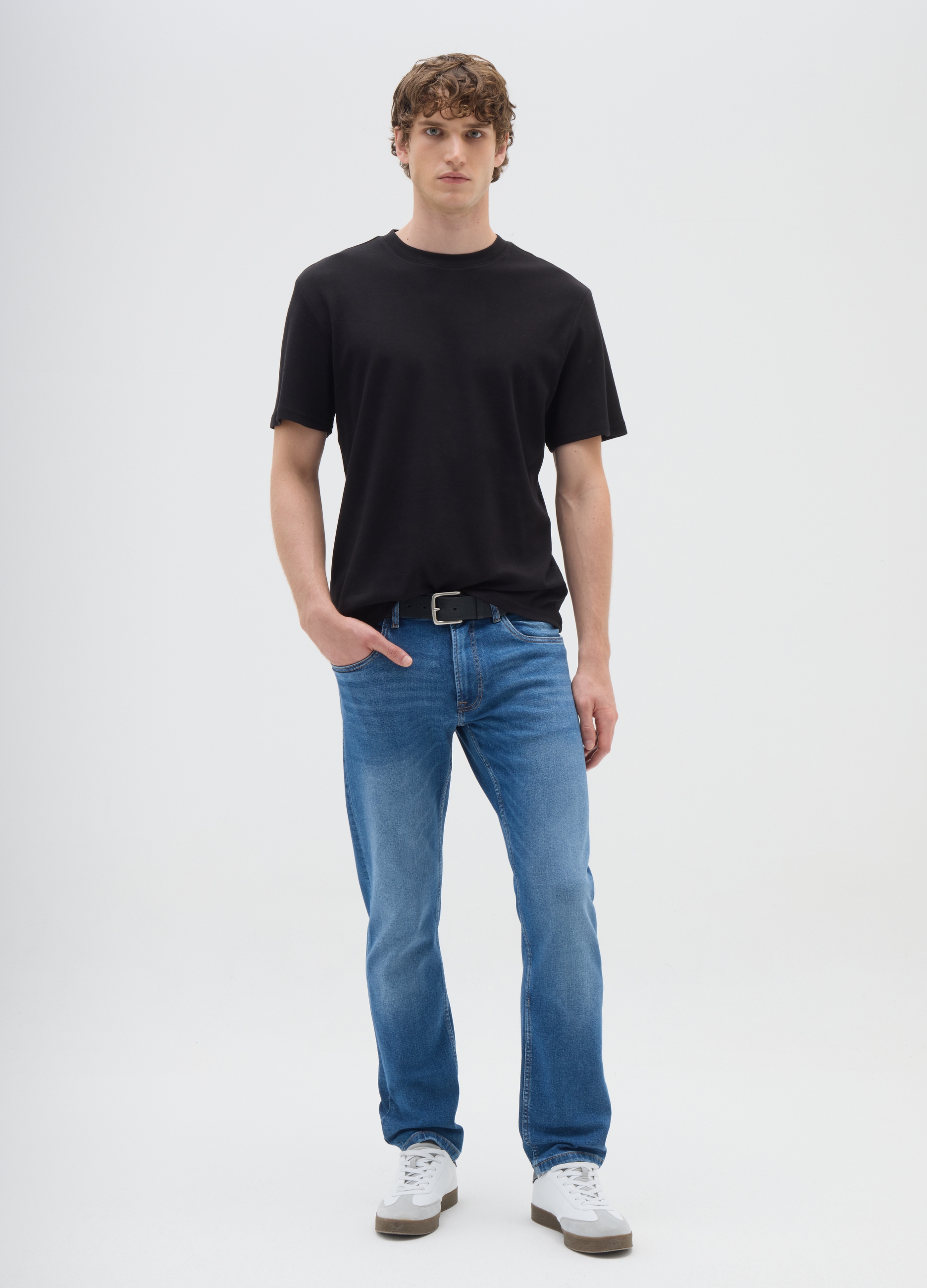 OVS, Jeans Azul De Denim Elástico, Hombre, Blu Bluette, Talla: 46