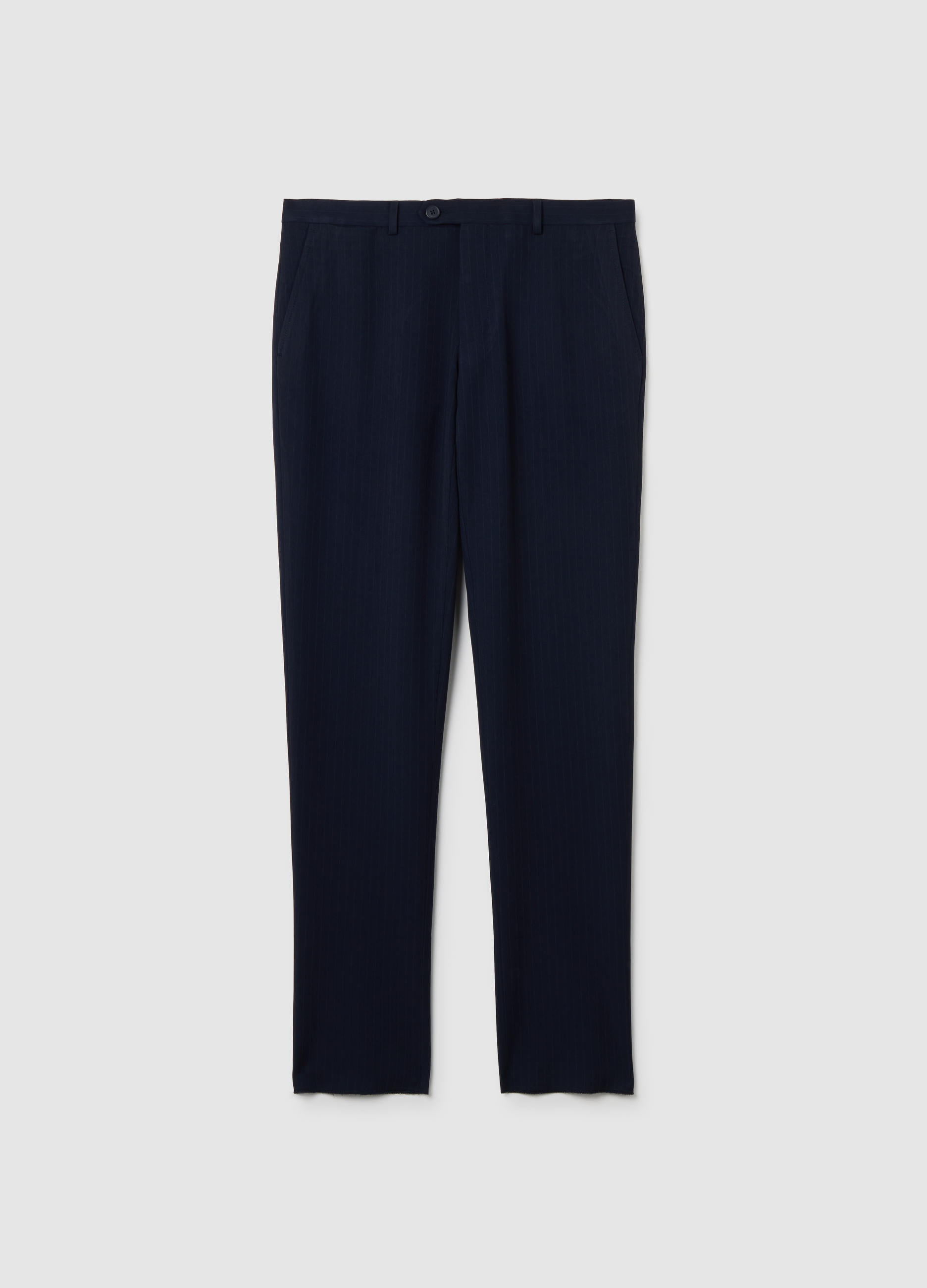 PIOMBO, Pantalones Azules Slim En Tejido Elástico, Hombre, Azul, Talla: 48