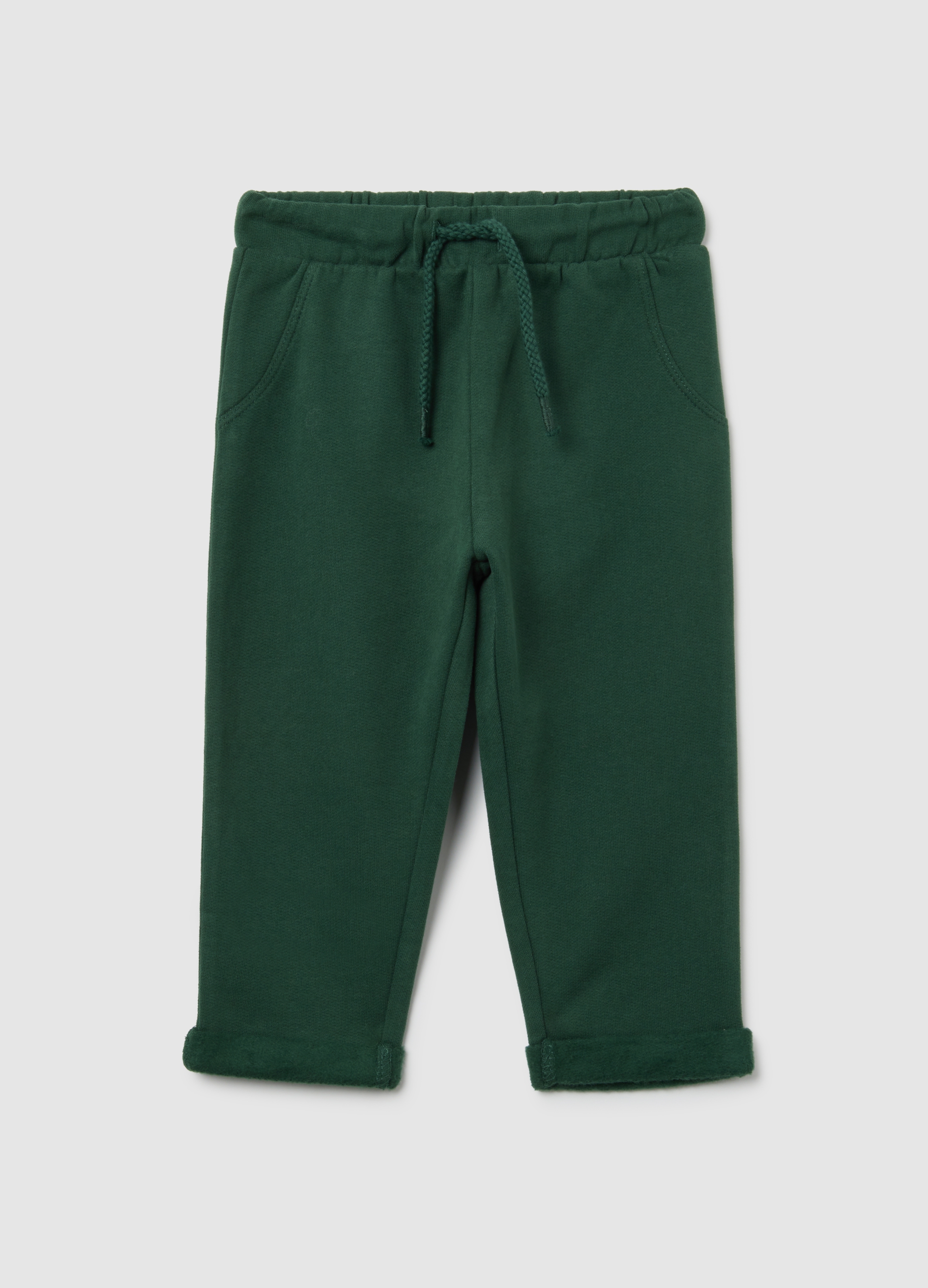 FAGOTTINO, Pantalones Jogger Verdes Para Niño En Corte Regular De Algodón Puro, Niño, Verde oscuro, Talla: 12-18