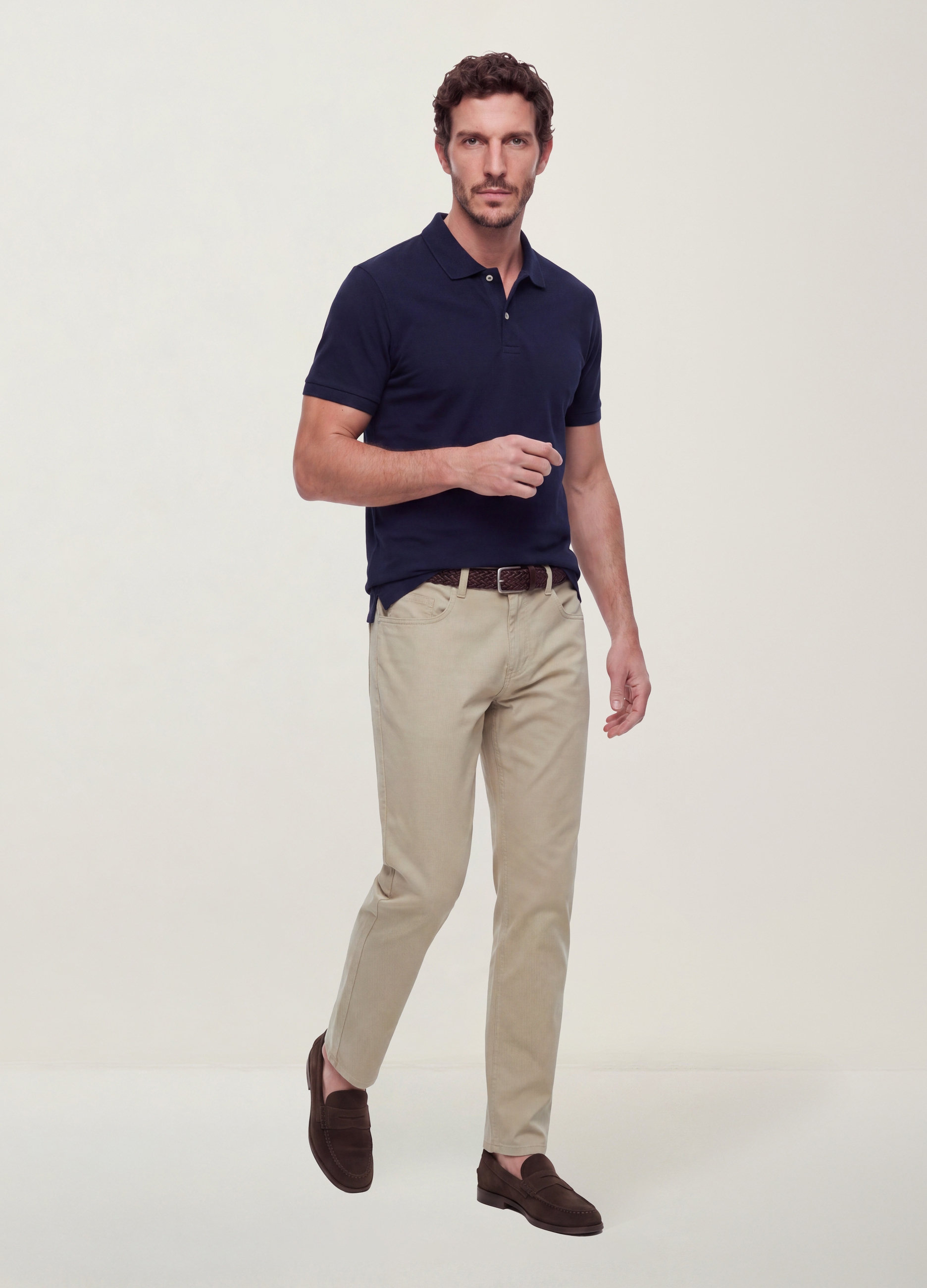 OVS, Pantaloni Beige Cinque Tasche In Puro Cotone, Uomo, Beige, Taglia: 46
