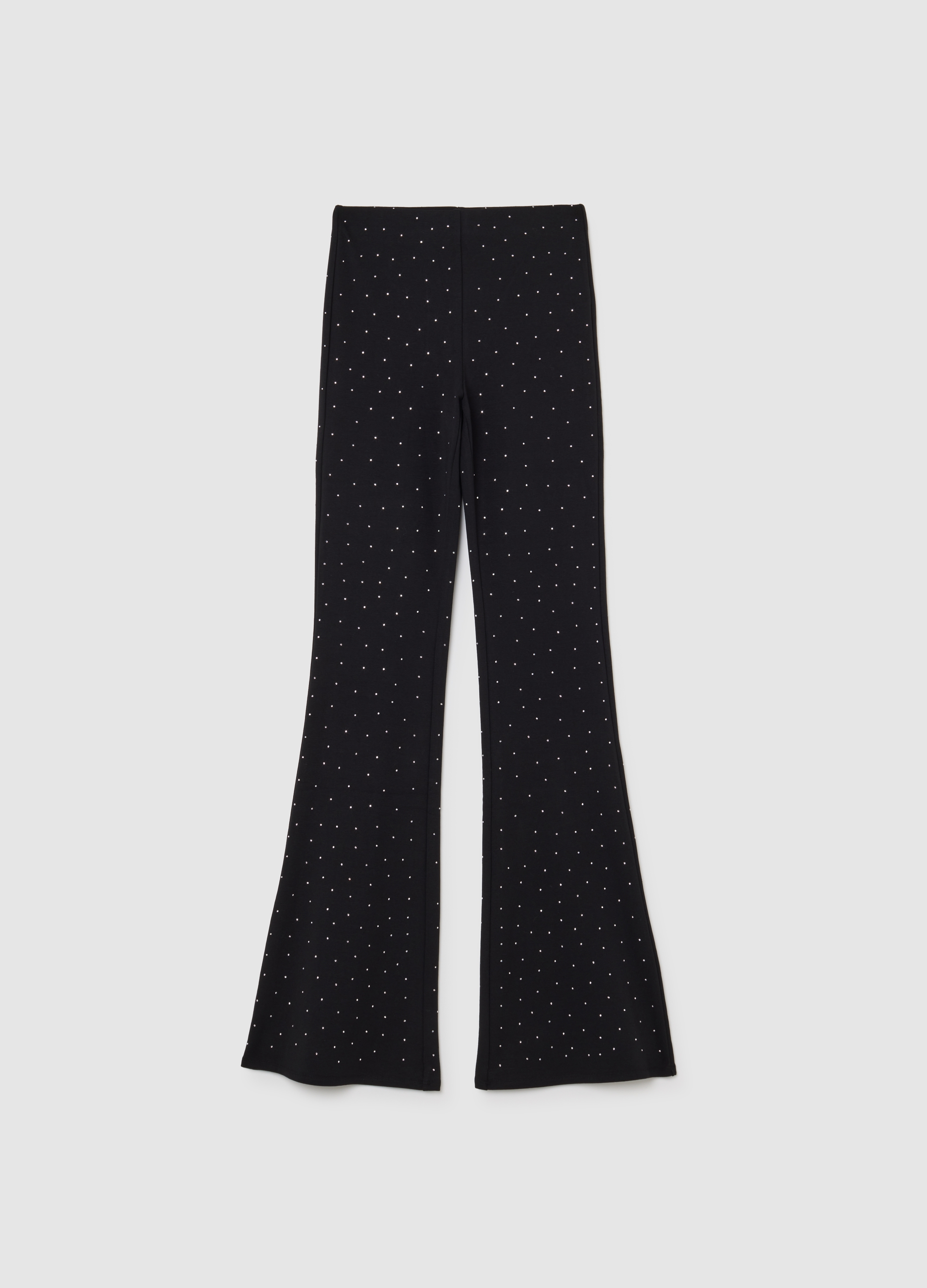 B.ANGEL, Pantalones De Algodón Elástico Negro De Campana, Mujer, Gunmetal, Talla: 36