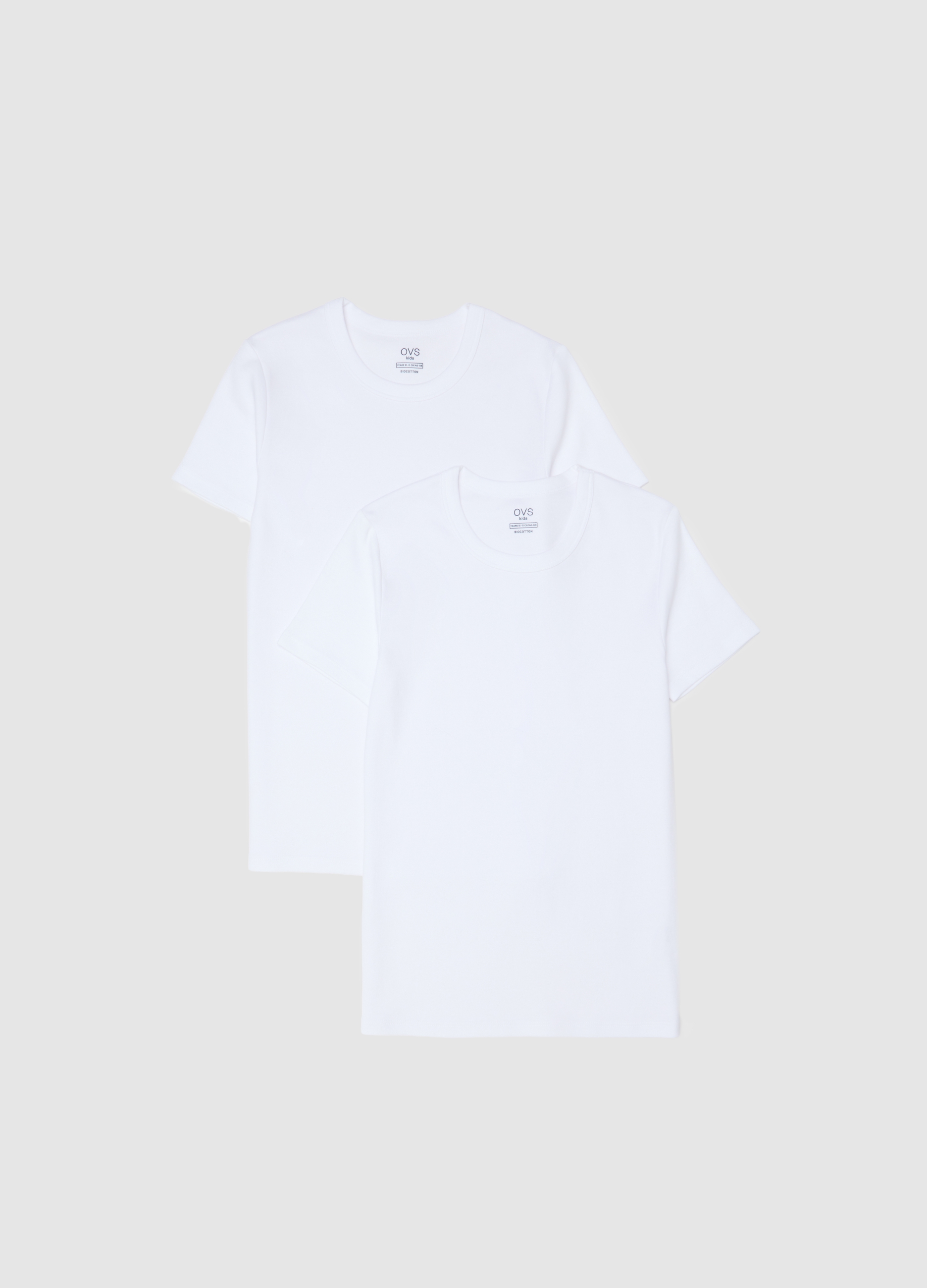 OVS KIDS, Bipack T-shirt Bianca Per Bambino In Cotone, Bianco, Taglia: 10-11