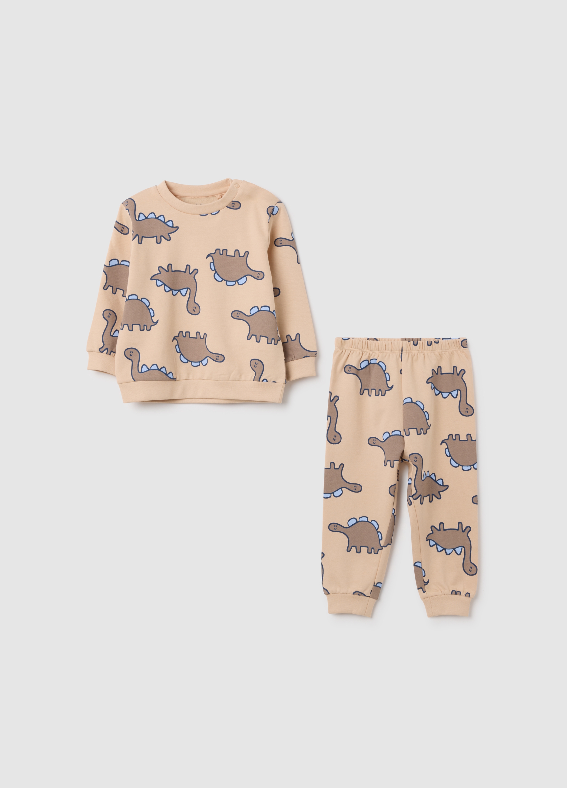 FAGOTTINO, Pigiama Da Neonato In Puro Cotone Beige Regular Fit, Bambino, Beige, Taglia: 12-18