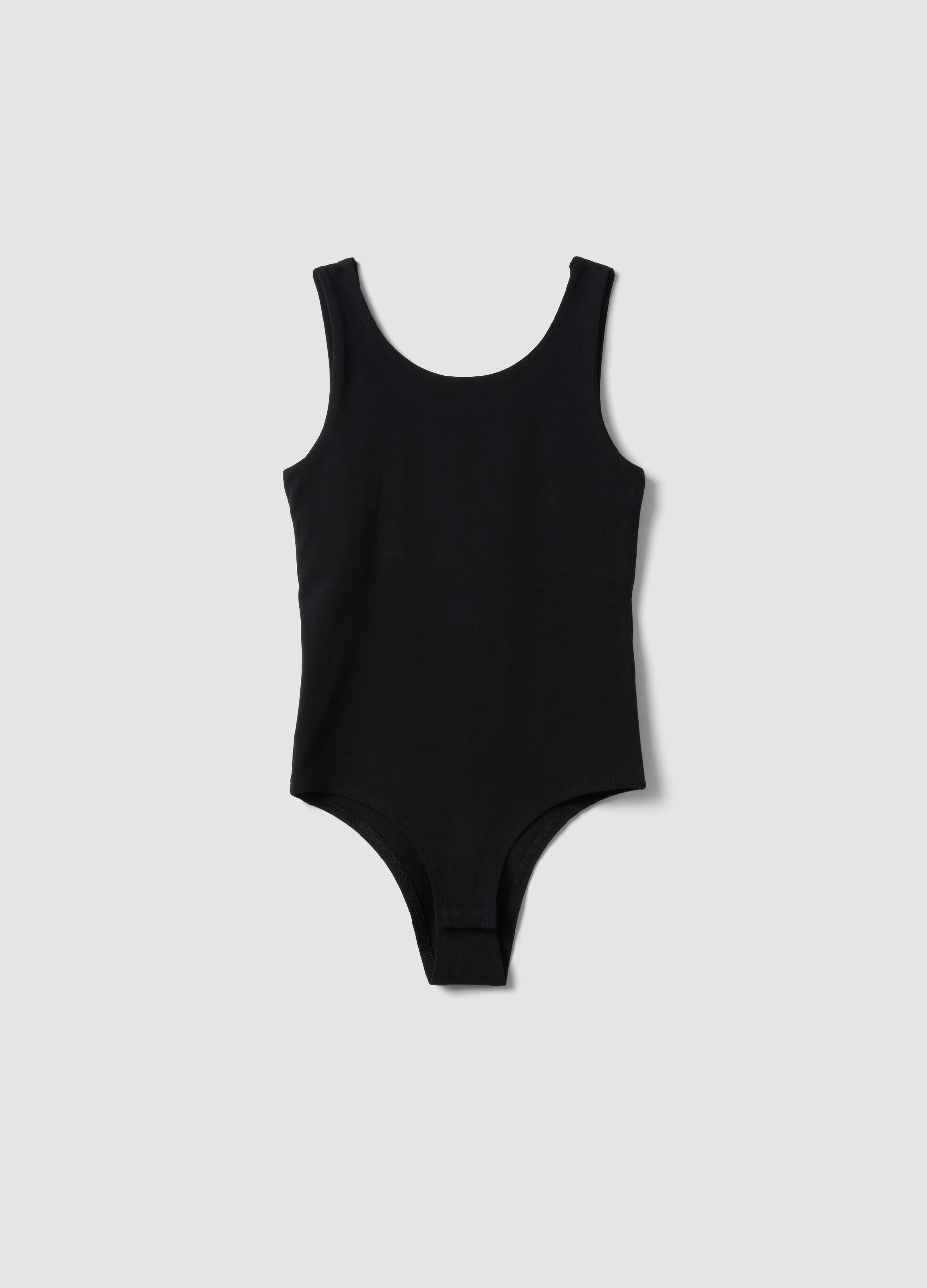 OVS KIDS, Body Negro Ajustado De Algodón Elástico Para Niña, Niña, Negro, Talla: 12-13