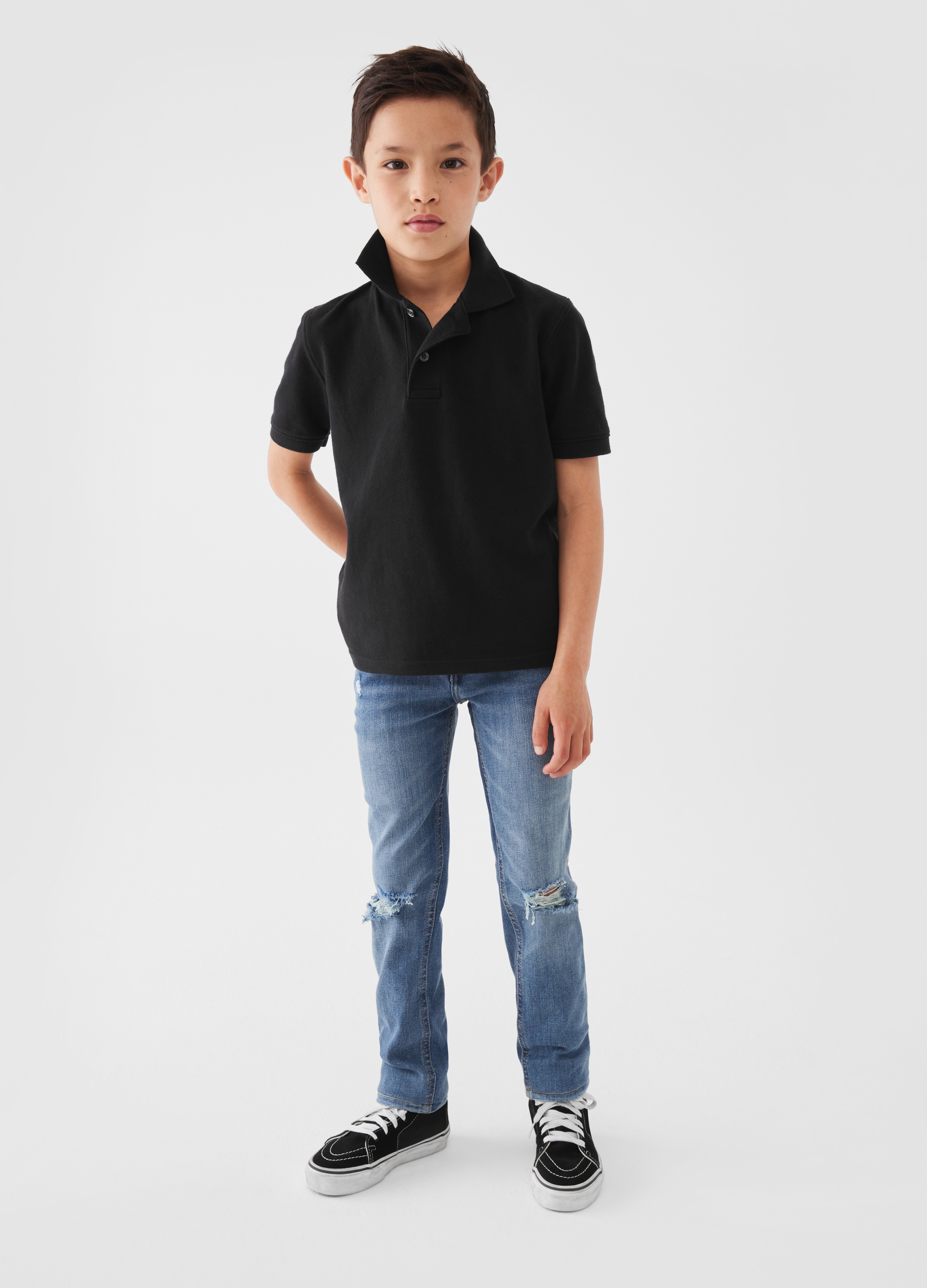 OVS, Jeans Skinny Fit Con Abrasioni, Unisex, Denim, Taglia: 14Y/152-157