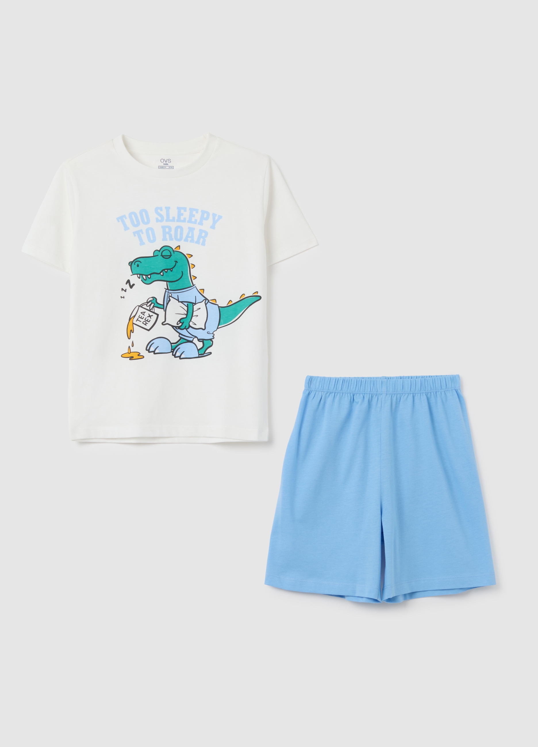 OVS, Pigiama Da Bambino In Puro Cotone Multicolor Regular Fit, Multicolor, Taglia: 6-7