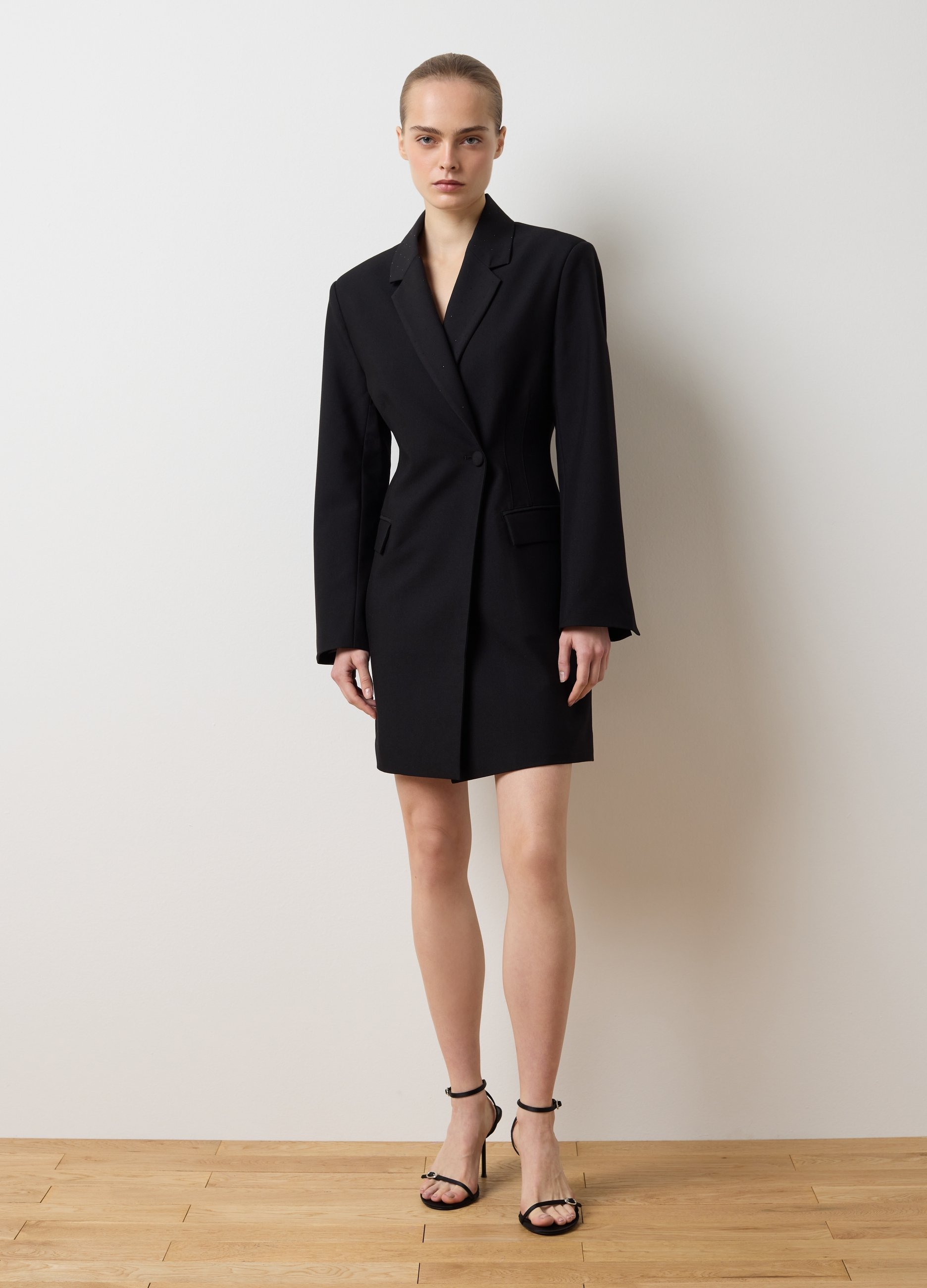 LES COPAINS, Abito Elegante Nero Vestibilità Fitted Con Zip, Donna, Nero, Taglia: 40