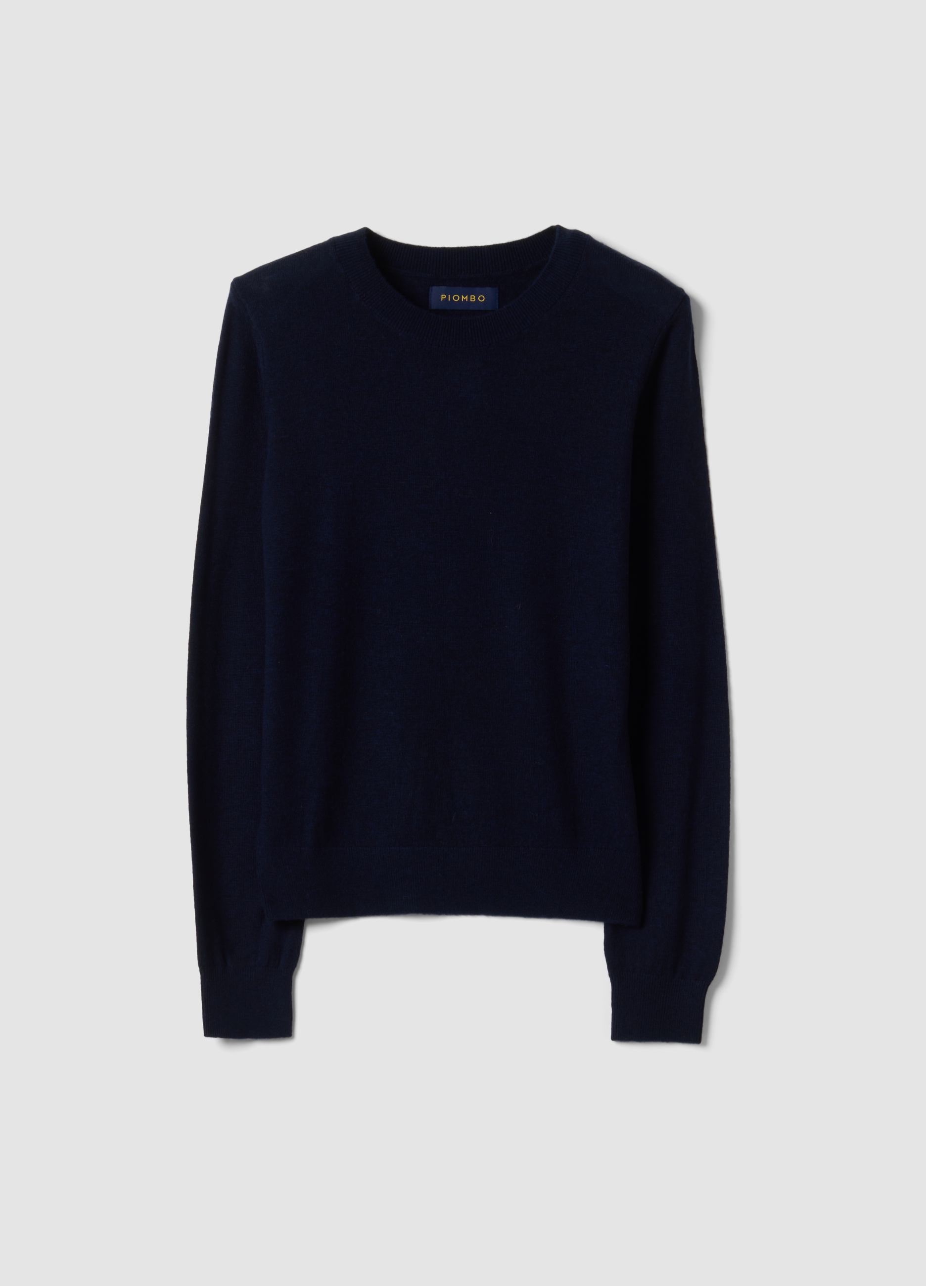 PIOMBO, Maglia Blu In Pura Lana A Girocollo, Donna, Blu, Taglia: XS