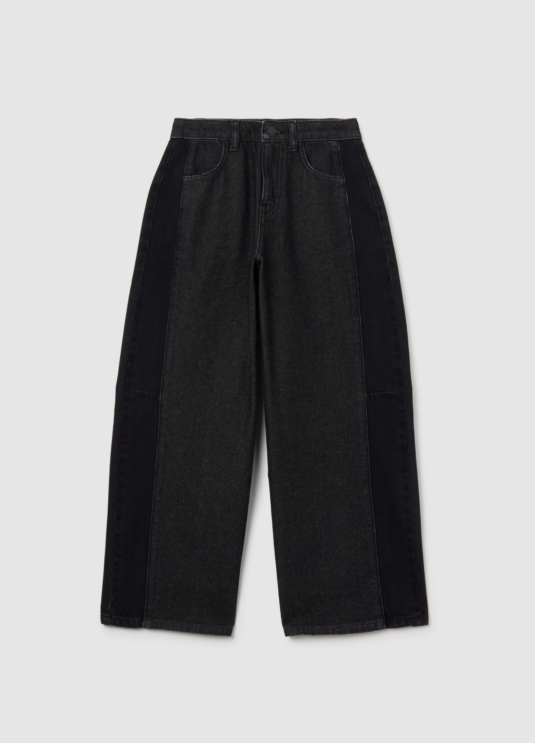 OVS KIDS, Vaqueros Balloon Negros De Algodón Puro Para Niñas, Niña, Grey/Black, Talla: 14-15