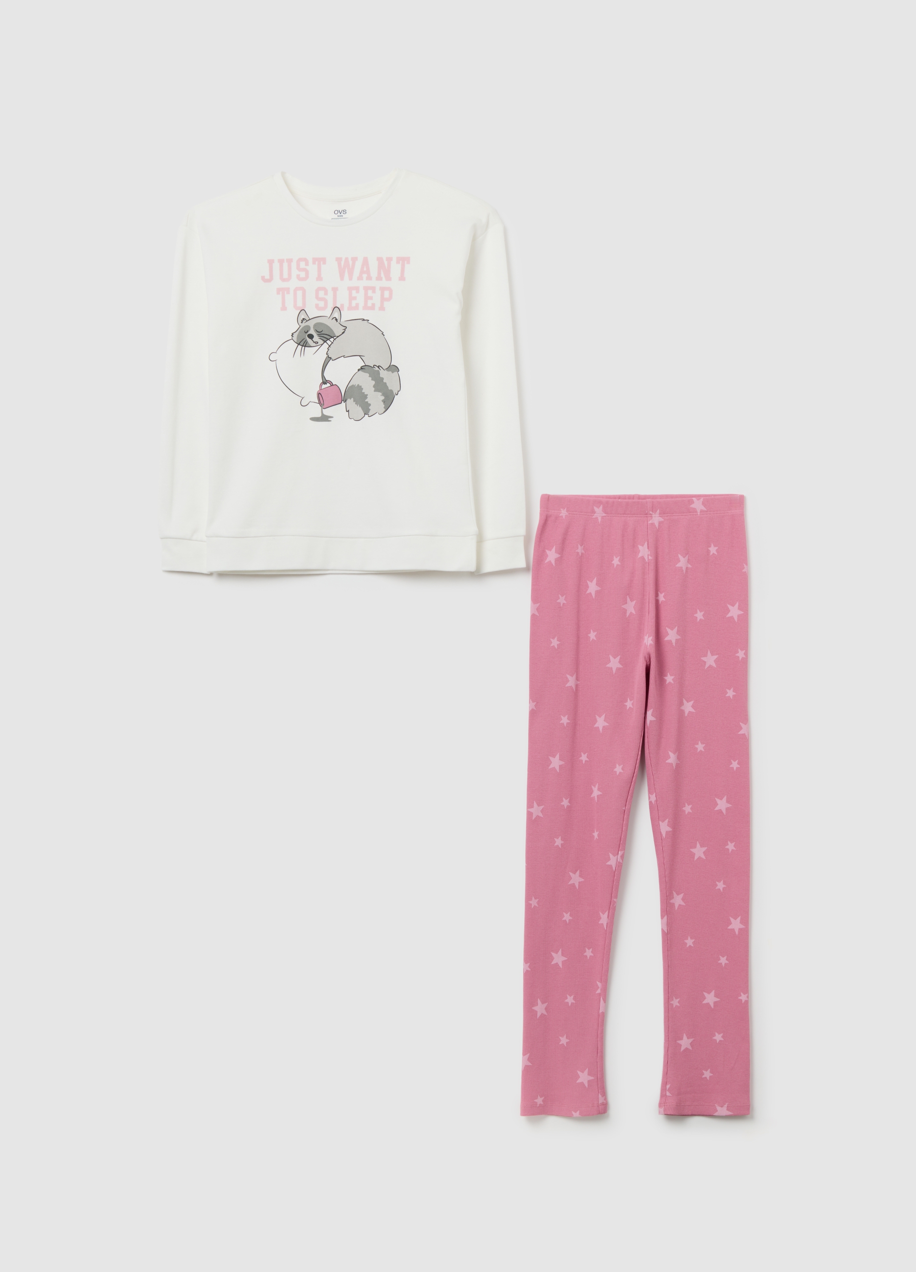 OVS KIDS, Pigiama Da Ragazze In Puro Cotone Multicolor Regular Fit, Bambina, Multicolor, Taglia: 10-11