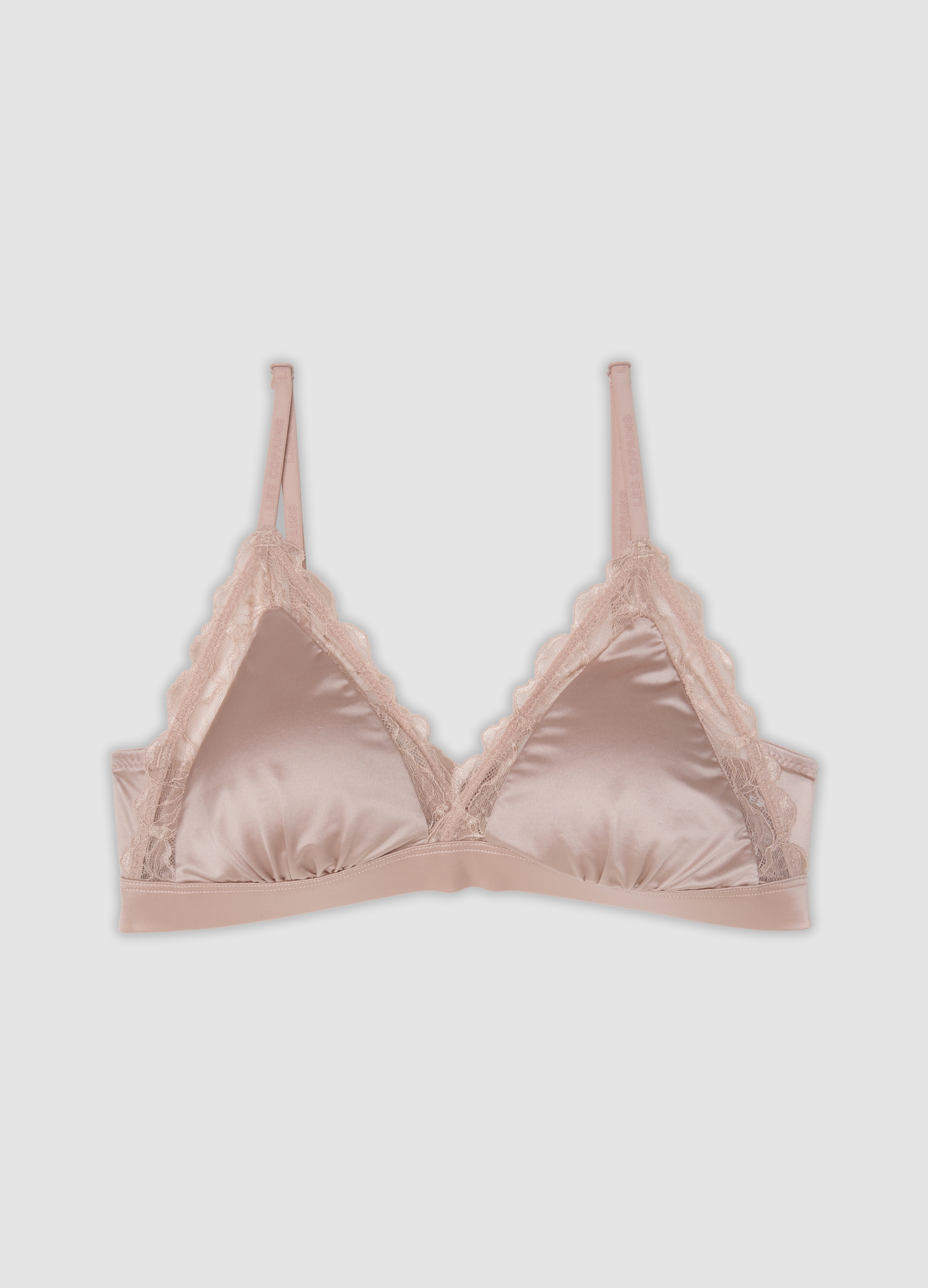 LES COPAINS, Reggiseno Bralette Rosa In Microfibra Elasticizzata Con Pizzo, Donna, Rosa, Taglia: 5B