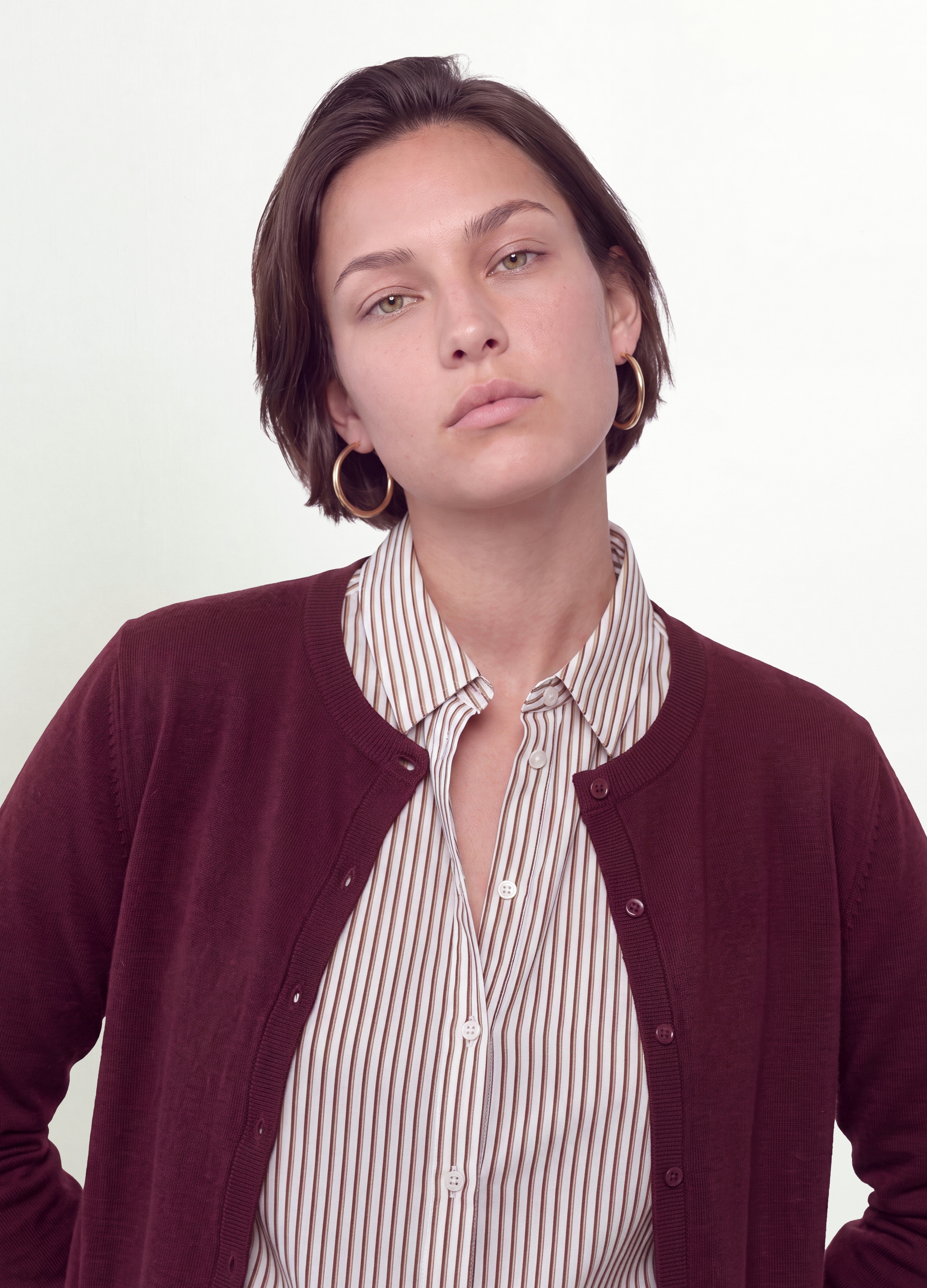 MYA, Cardigan Rosso In Misto Viscosa Con Bottoni Regular Fit, Donna, Rosso, Taglia: L