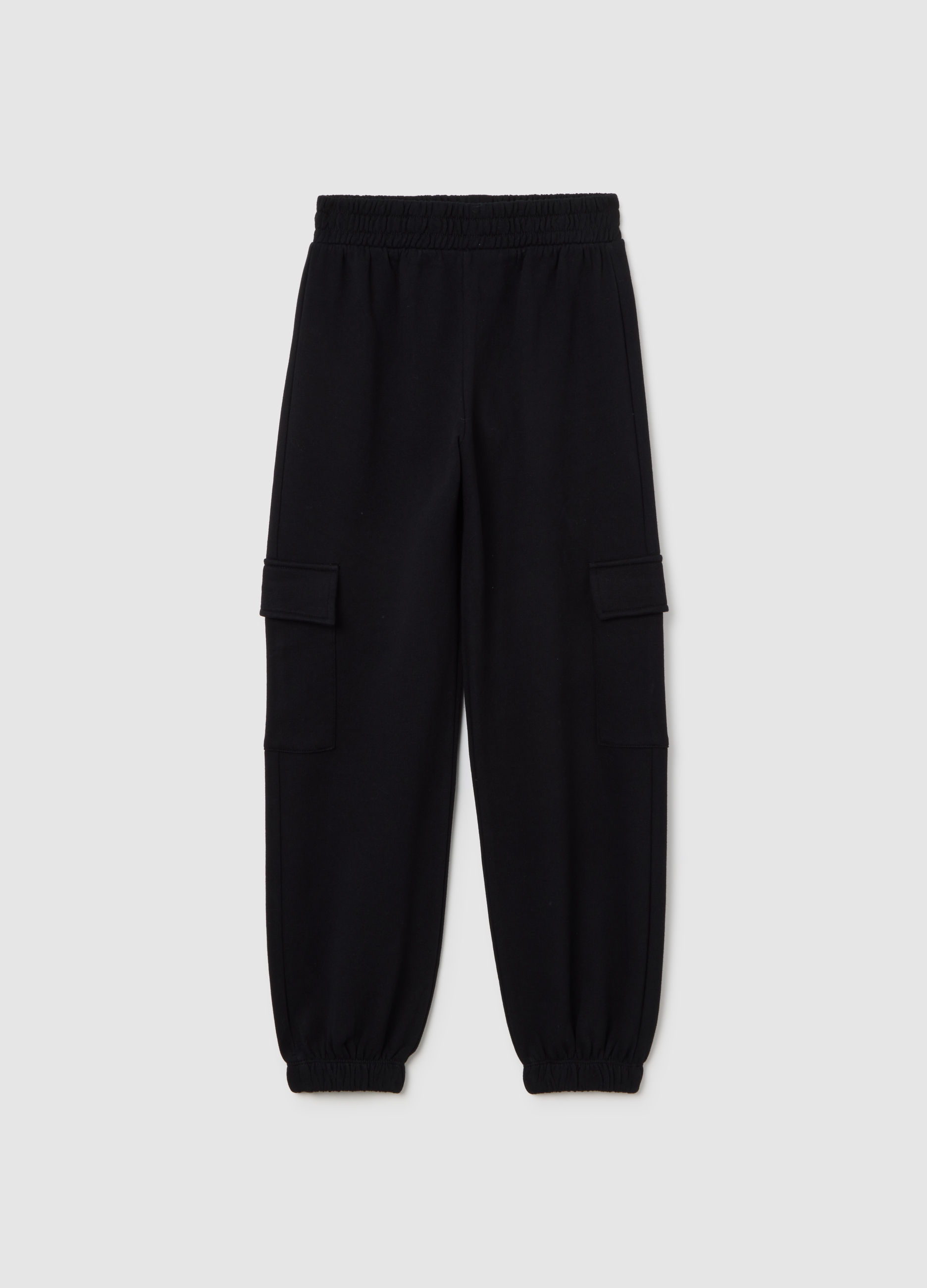 OVS KIDS, Pantaloni Jogger Grigi Da Ragazza In Puro Cotone Relaxed Fit, Bambina, Grigio, Taglia: 13-14