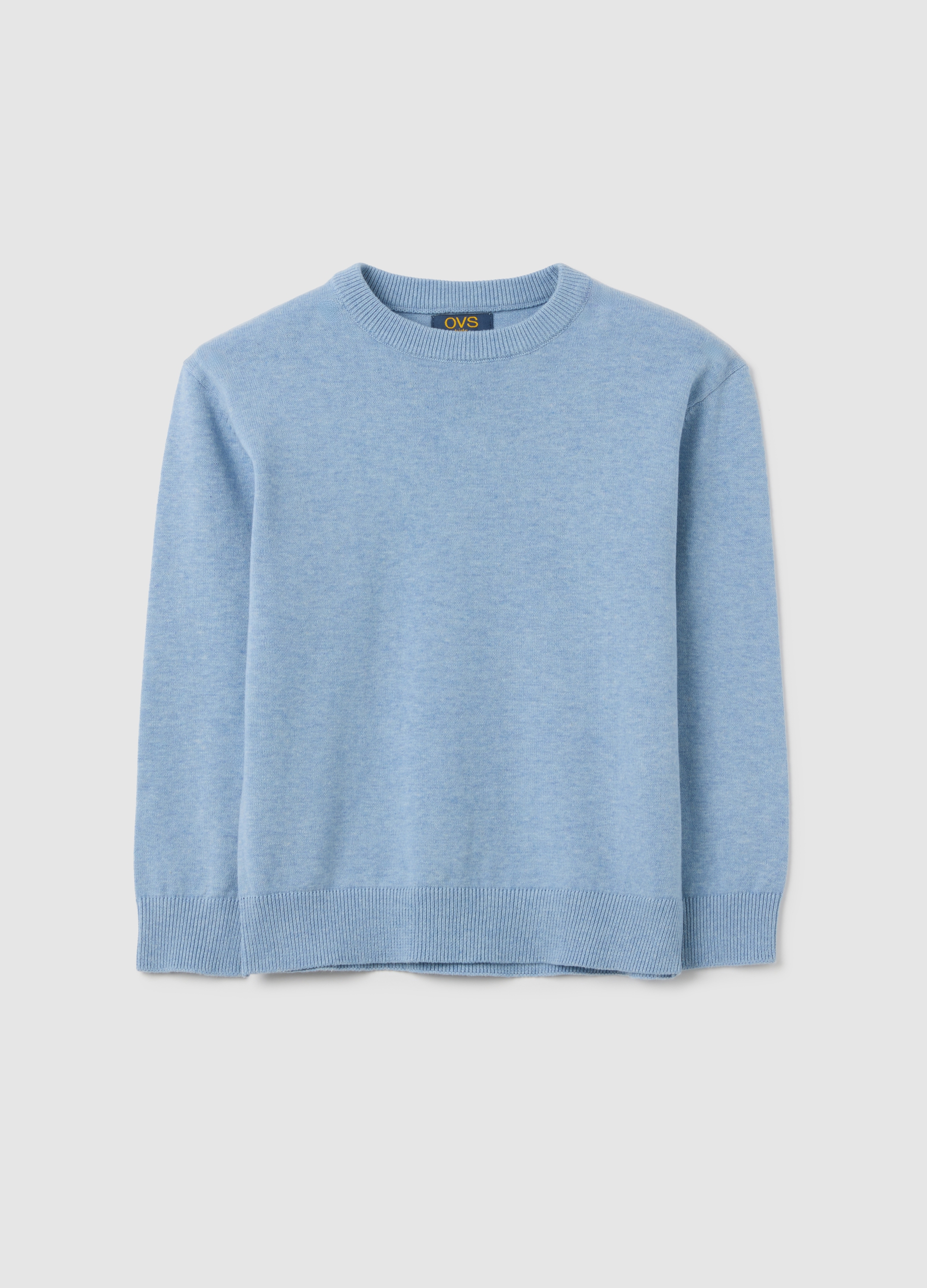 Suéter De Algodón Azul Para Niño, Ajuste Regular, Niño, Azul claro, Talla: 7-8