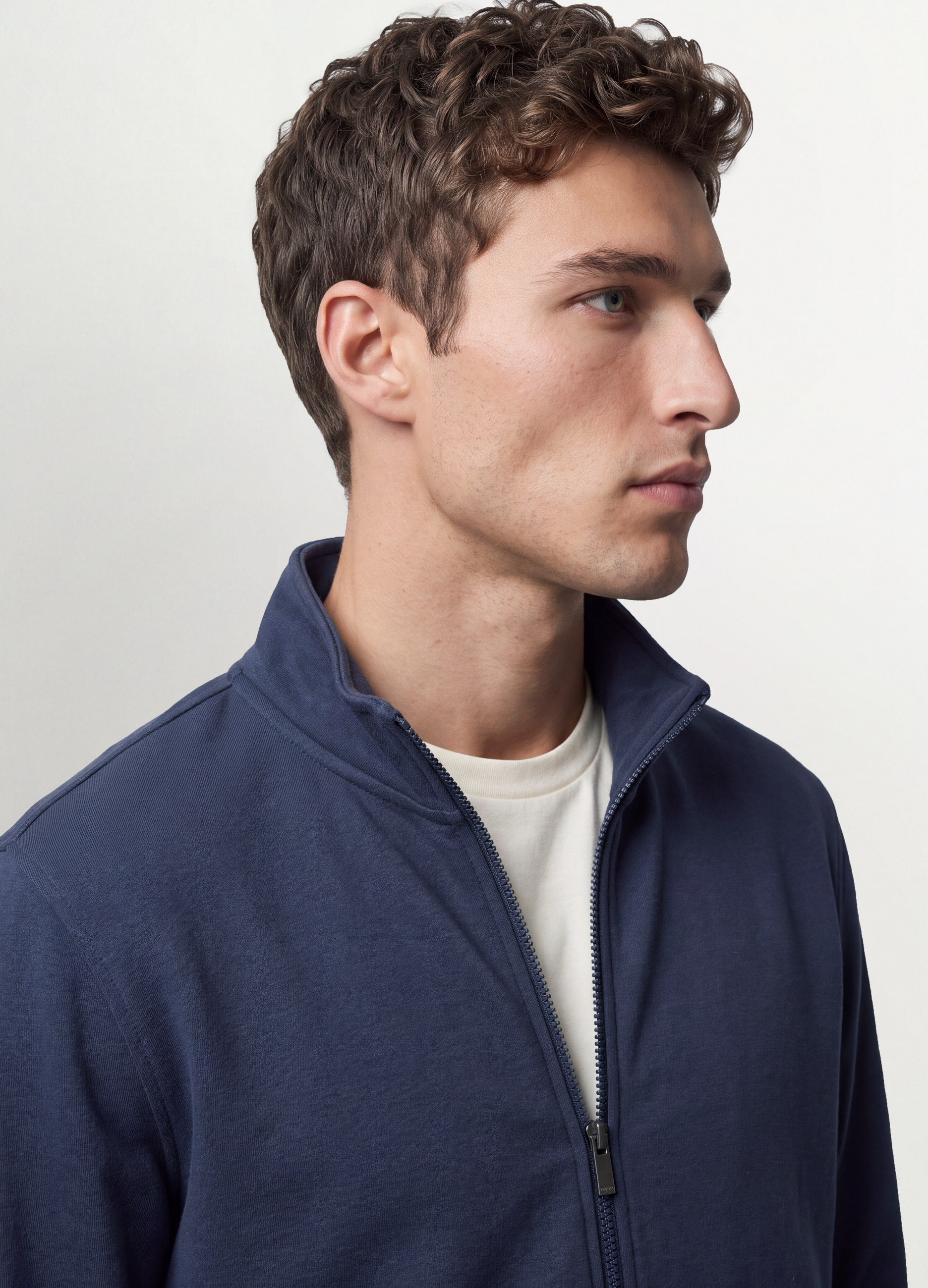 OVS, Felpa Grigia In Misto Cotone Con Girocollo E Zip Regular Fit, Uomo, Grigio, Taglia: XXL