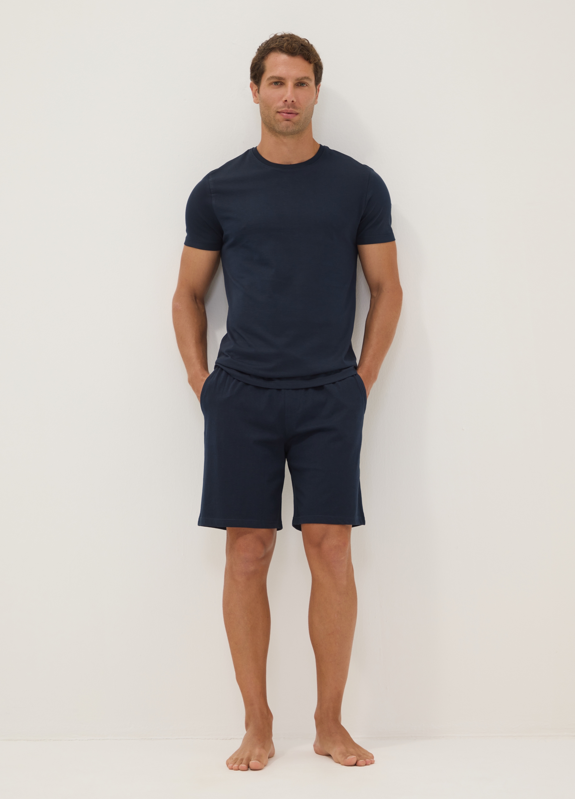 OVS, Pantaloncini Pigiama Blu In Cotone Organico, Uomo, Blu, Taglia: S