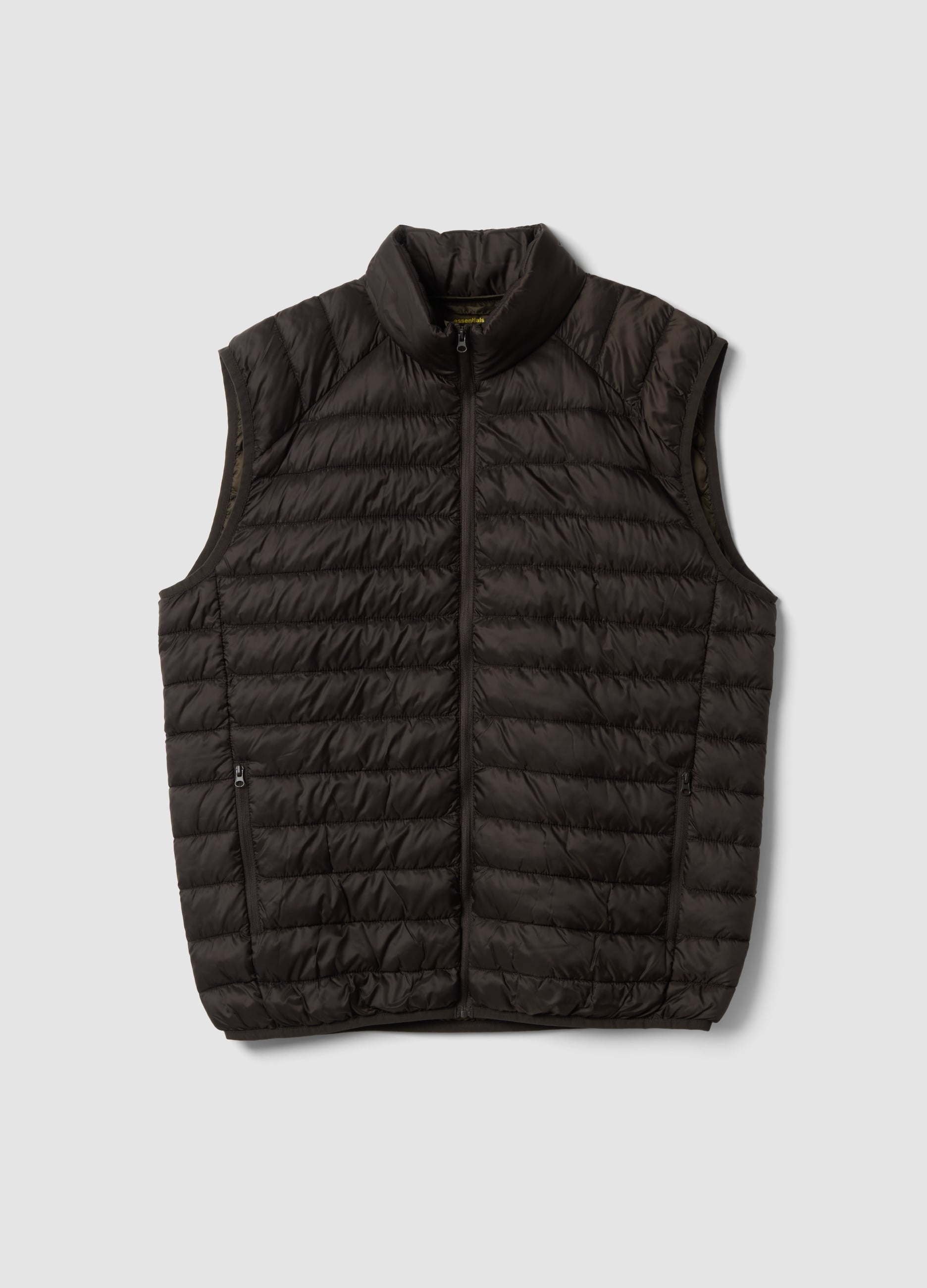 OVS, Gilet Ultralight Marrone Imbottito Con Zip, Uomo, Marrone, Taglia: XL